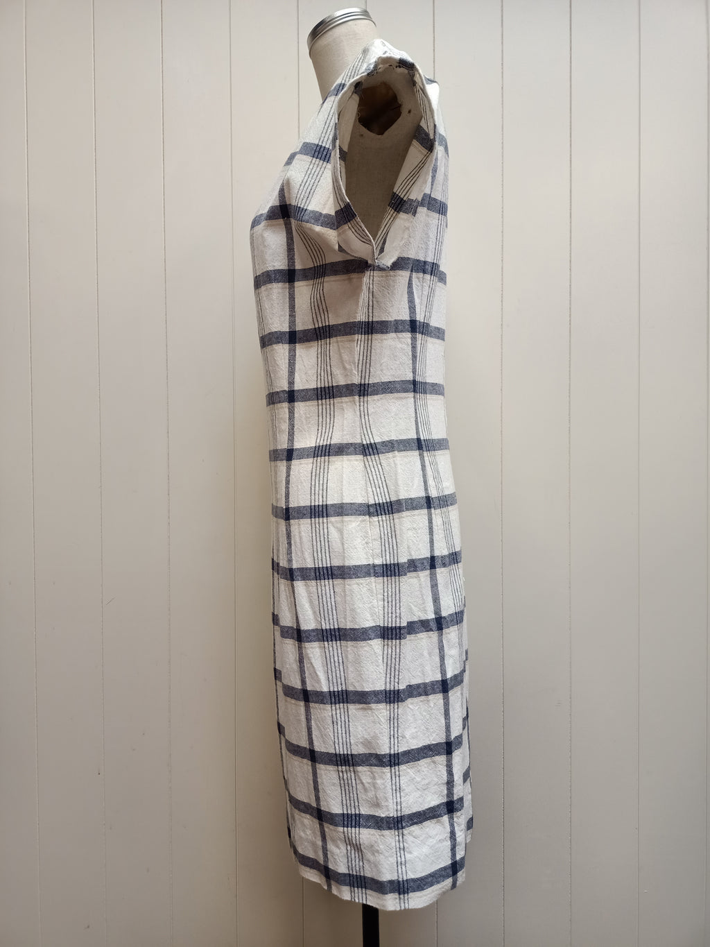 Vintage White Plaid Dress