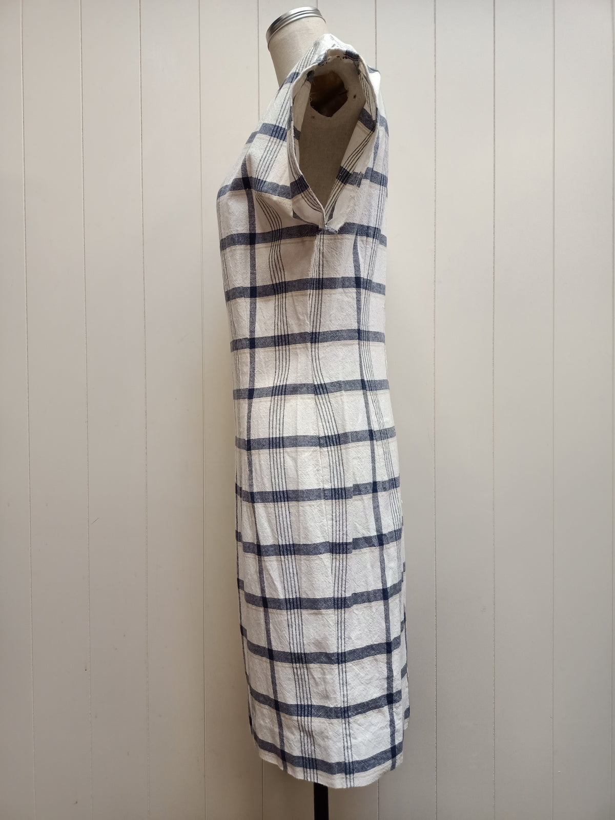 Vintage White Plaid Dress
