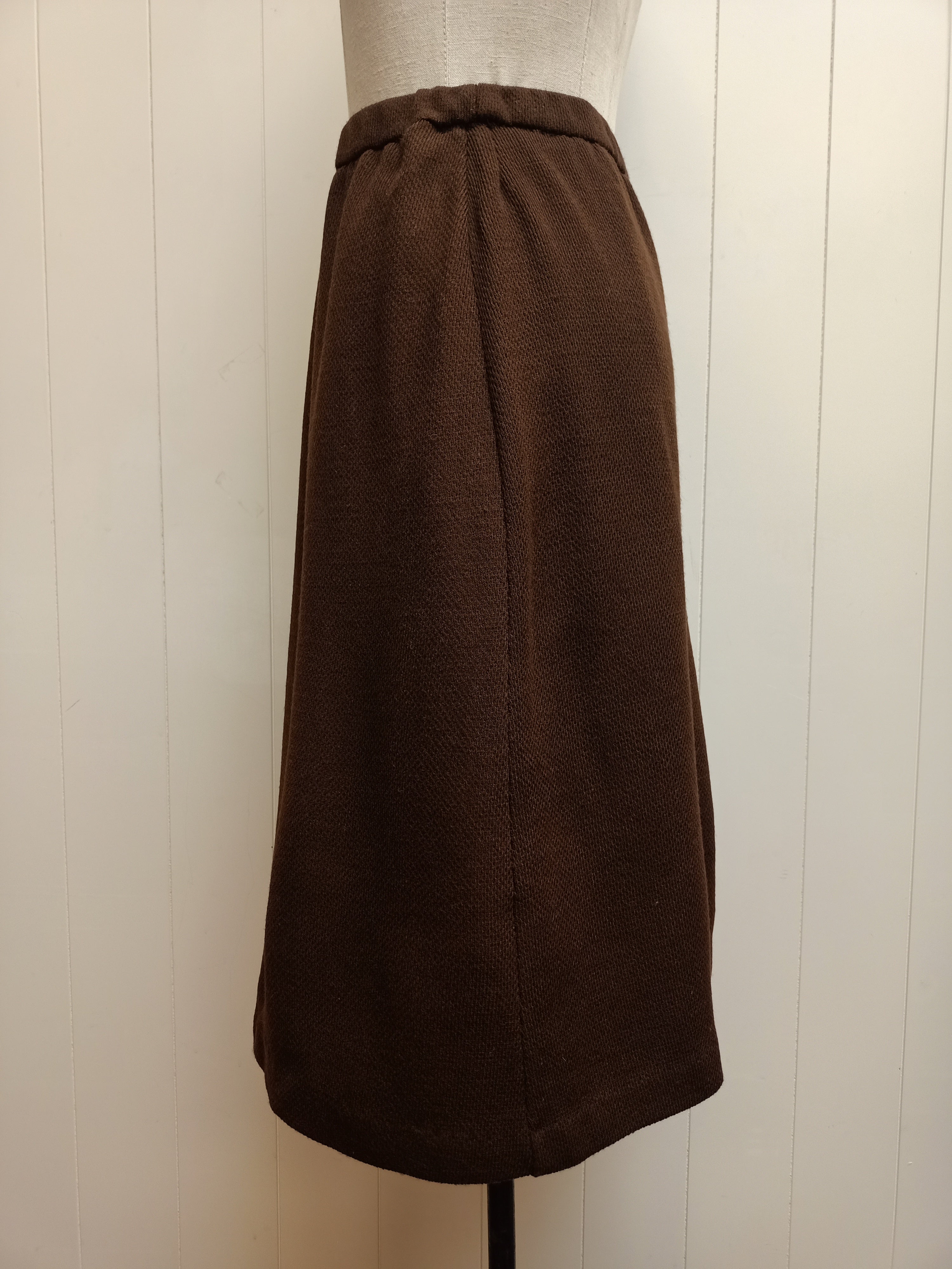 Vintage St Michael Brown Knit Skirt