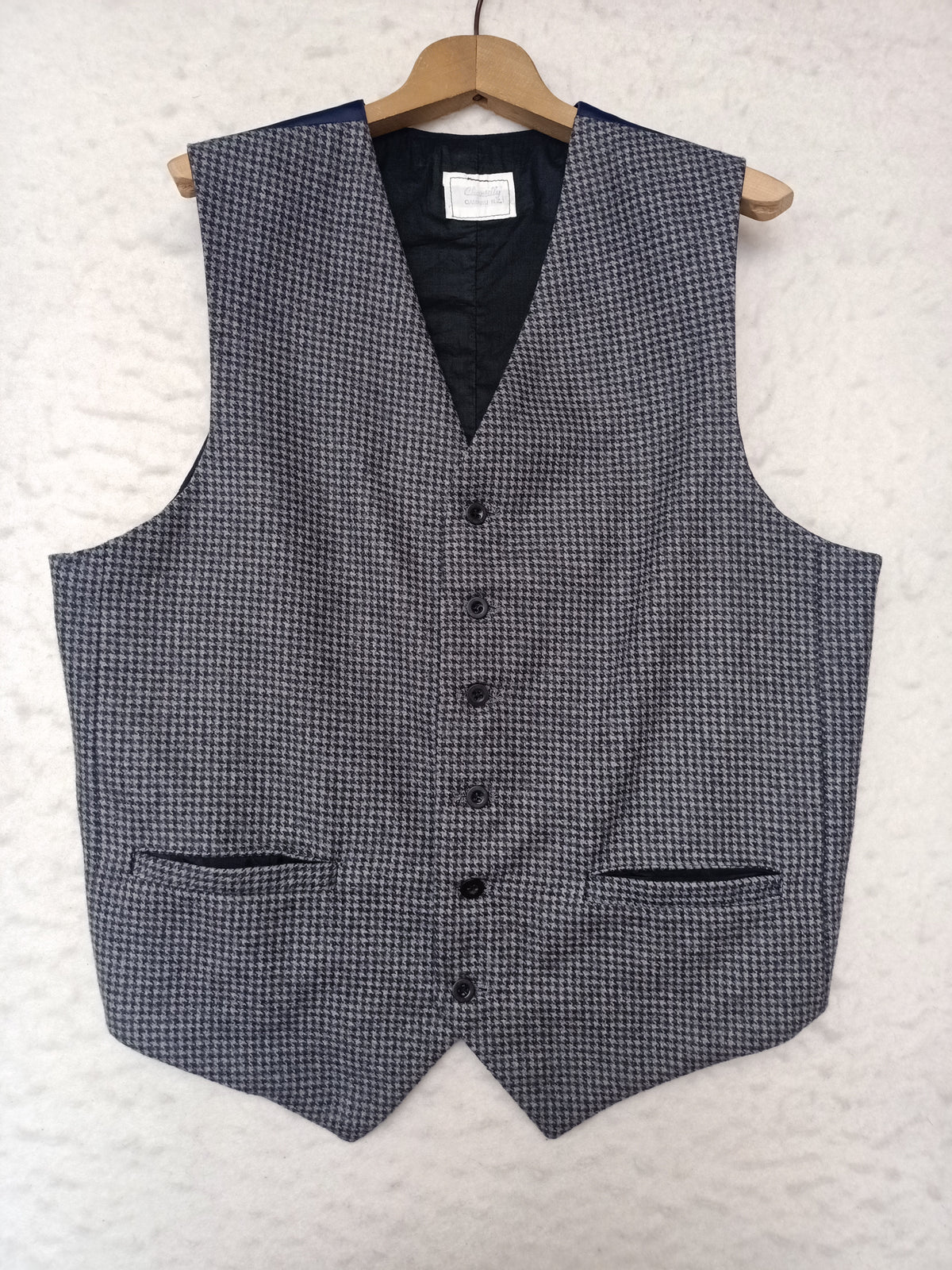 Vintage Mens Chantilly Herringbone Waistcoat