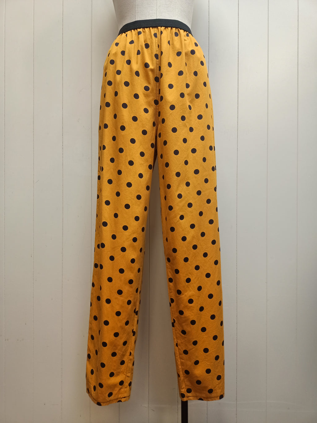 Vintage Mustard Polka Dot Pants