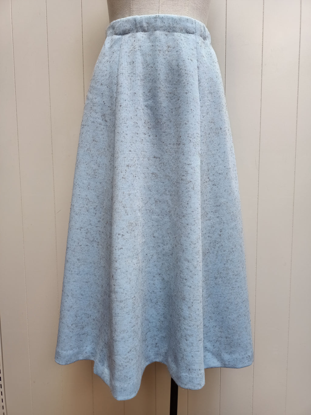 Vintage Pale Blue Marle Knit Skirt