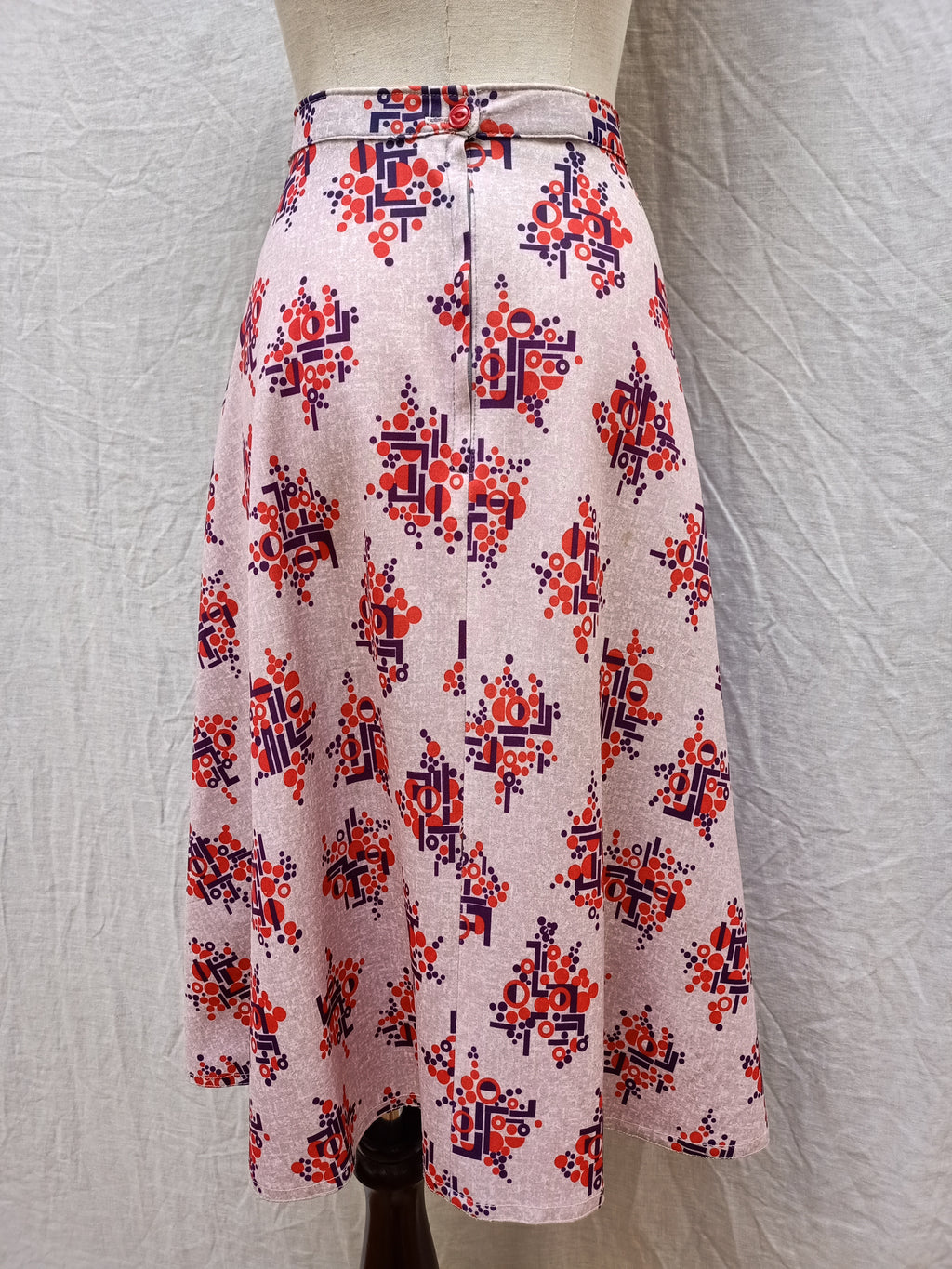 Vintage Abstract Dot Skirt