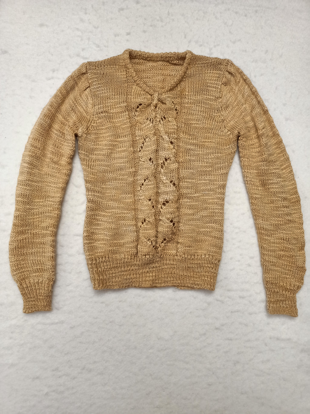 Vintage Slub Cable Knit Sweater
