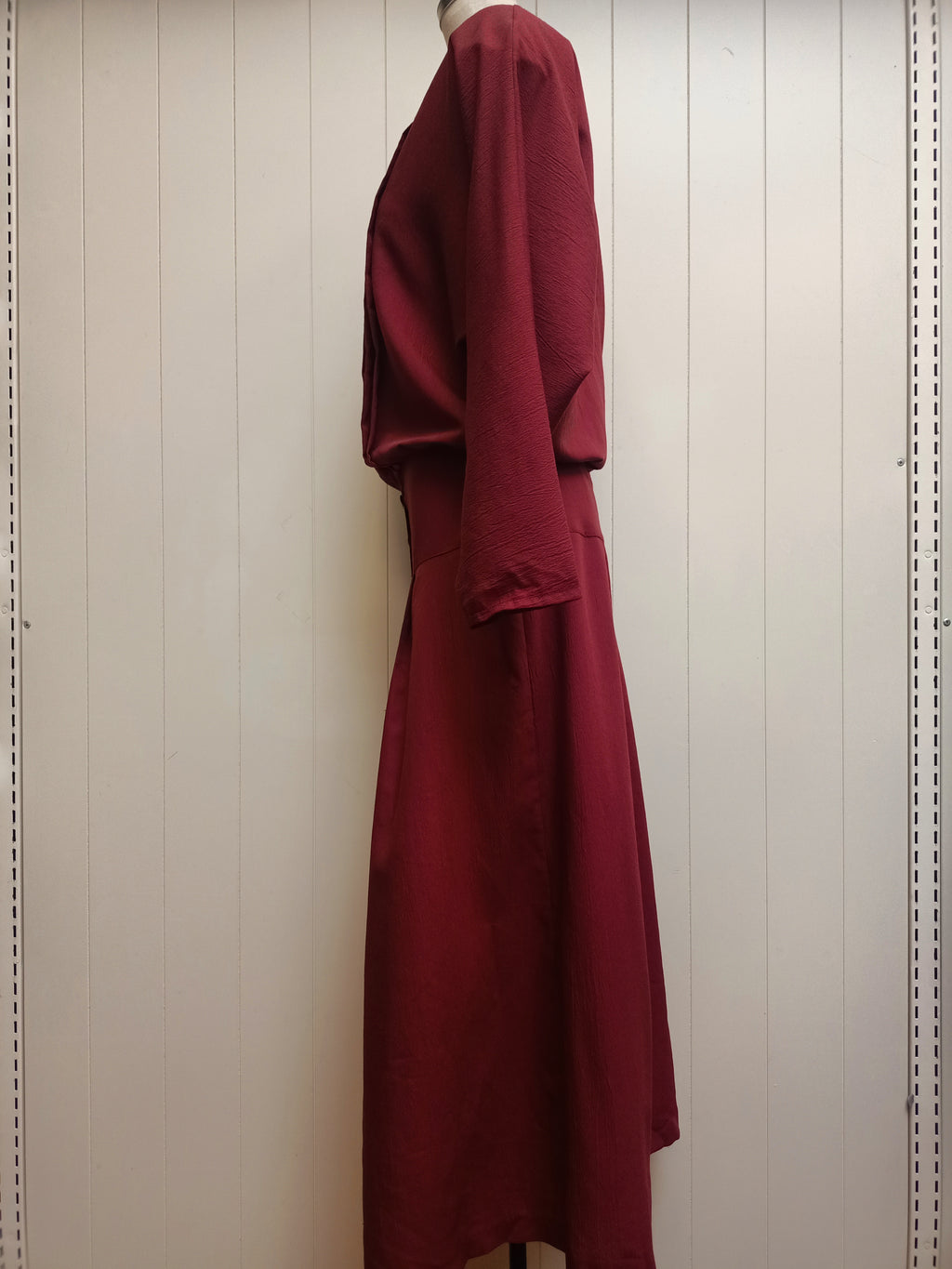 Vintage Maroon Batwing Dress