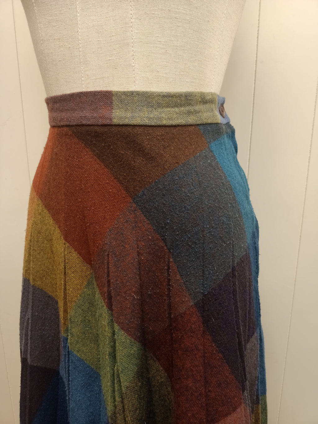 Vintage Multicoloured Plaid Skirt