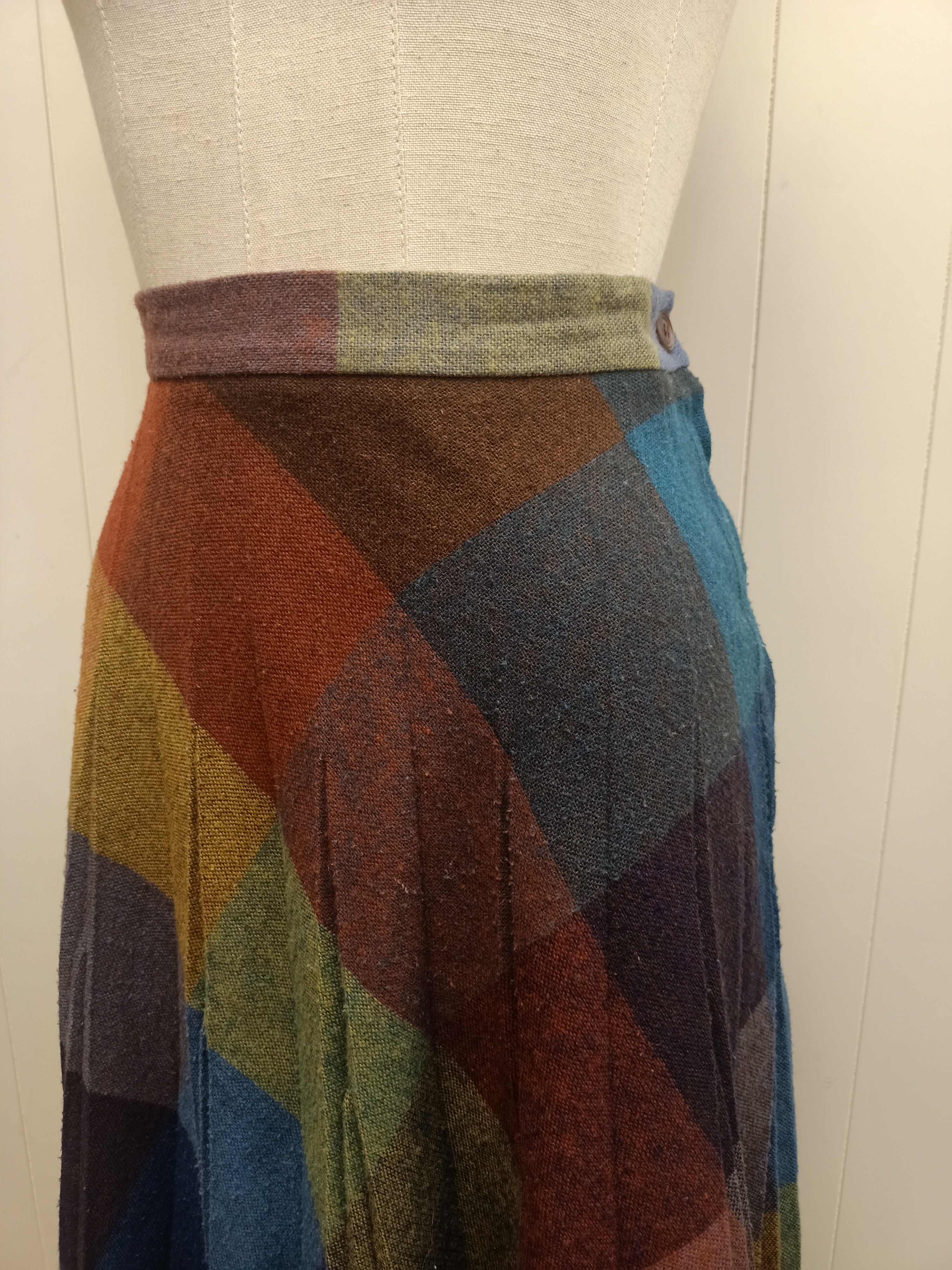 Vintage Multicoloured Plaid Skirt