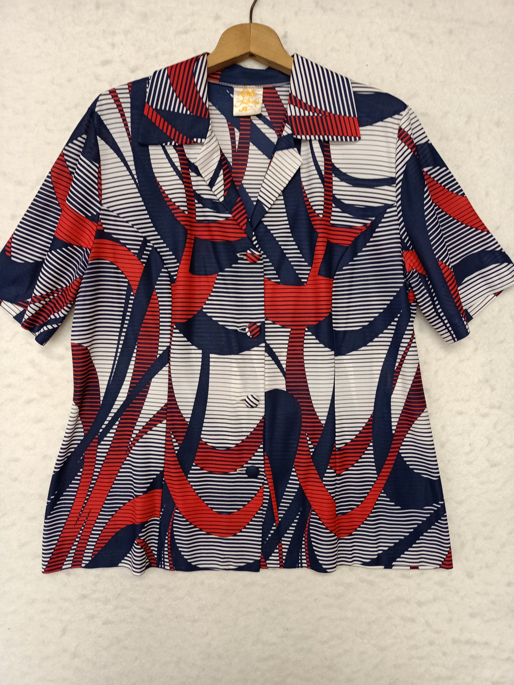 Vintage Osti Fashions Geometric Striped Shirt