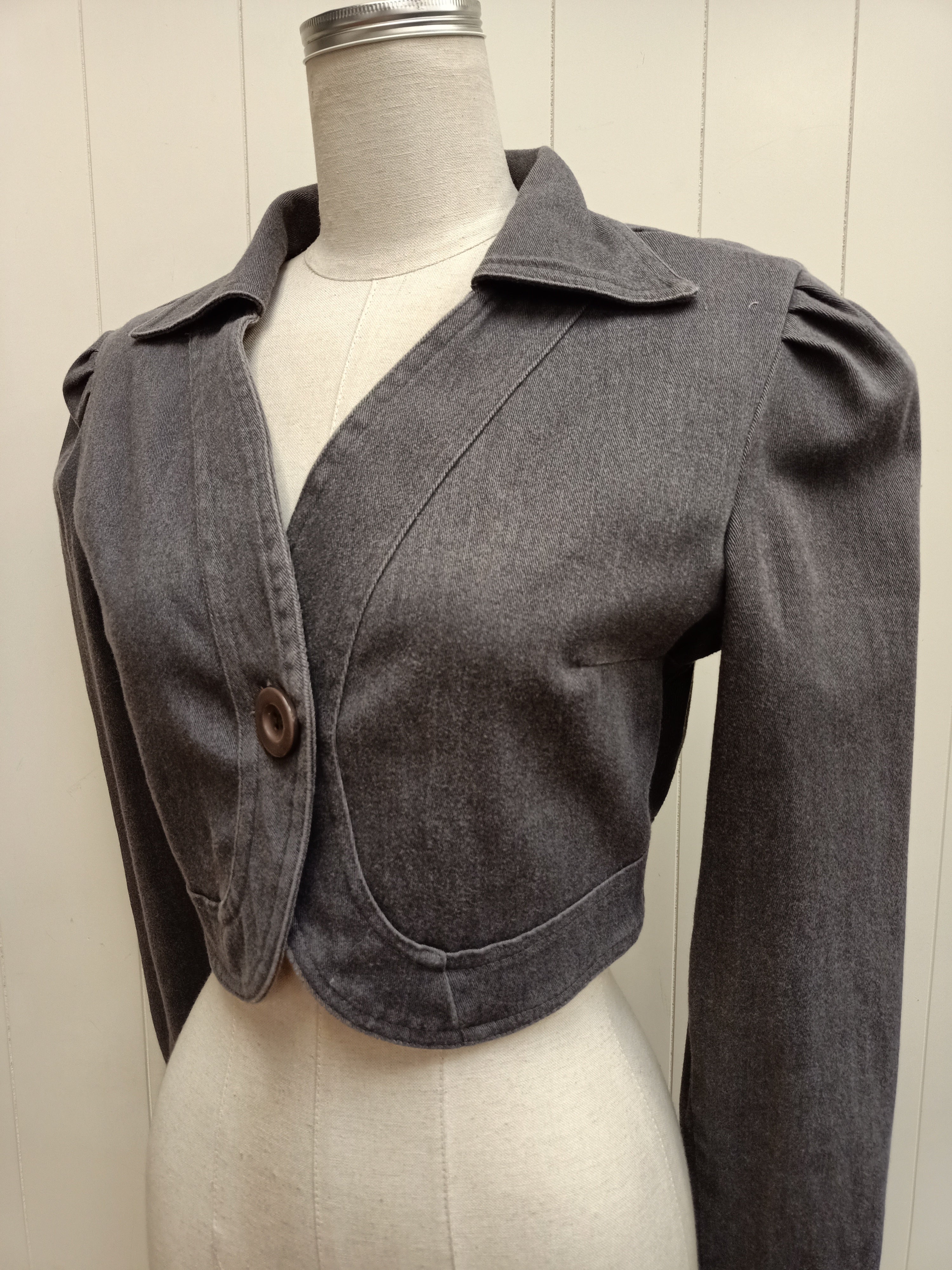 Vintage Wrangler Cropped Grey Jacket