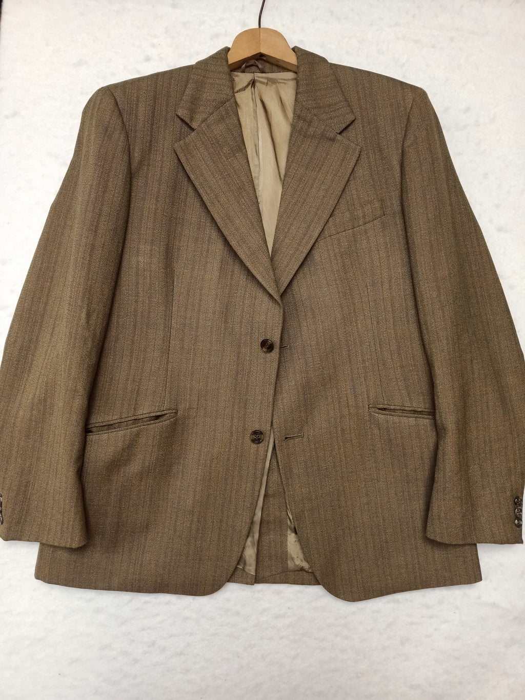 Vintage Mens John Collier Brown Striped Blazer