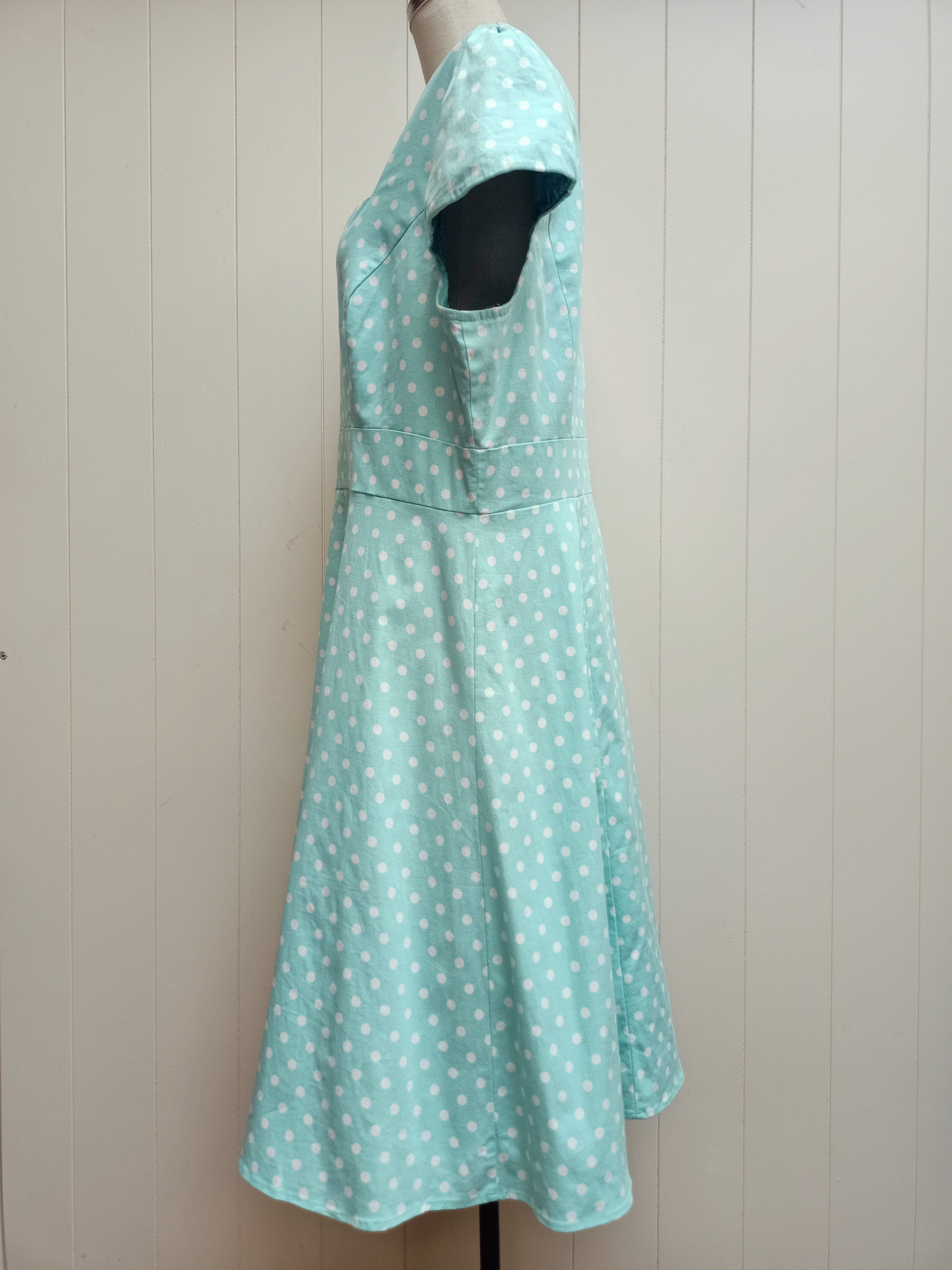 Dolly and Dotty Mint Polka Dot Dress