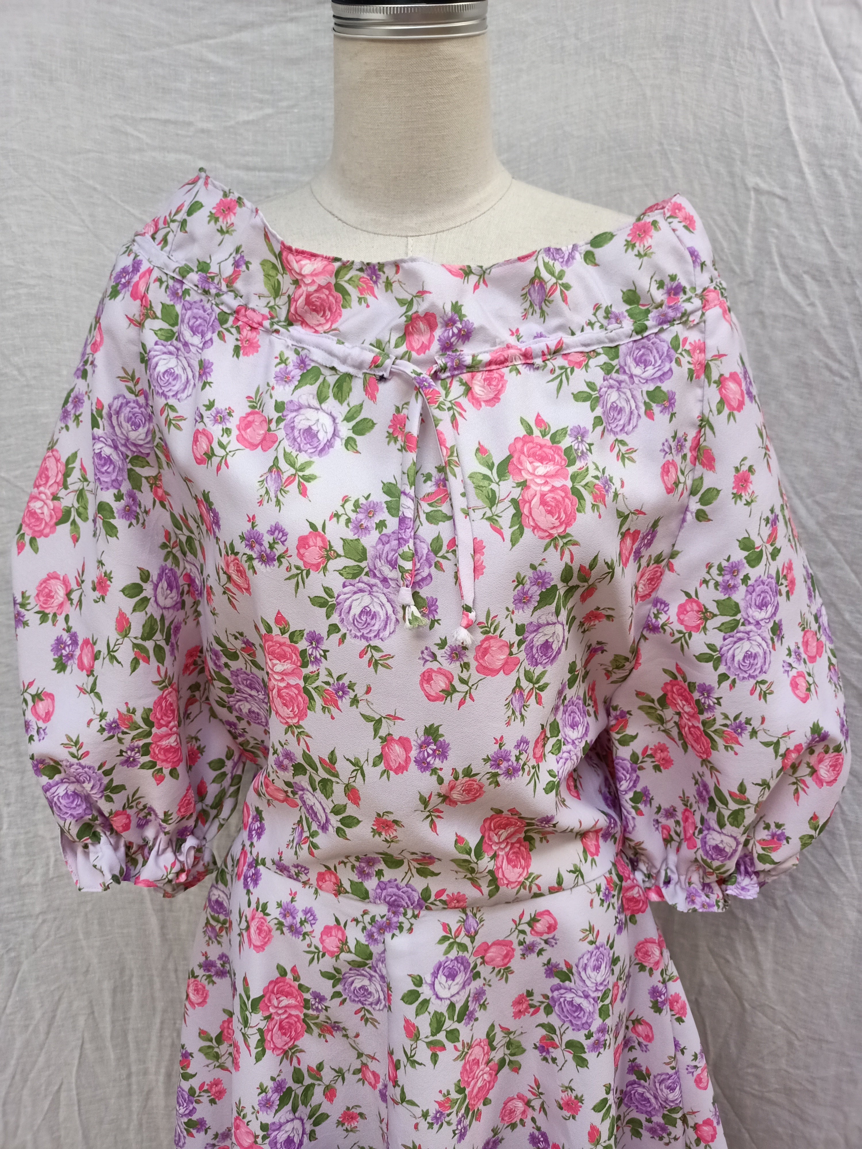 Vintage Peasant Blouse Dress