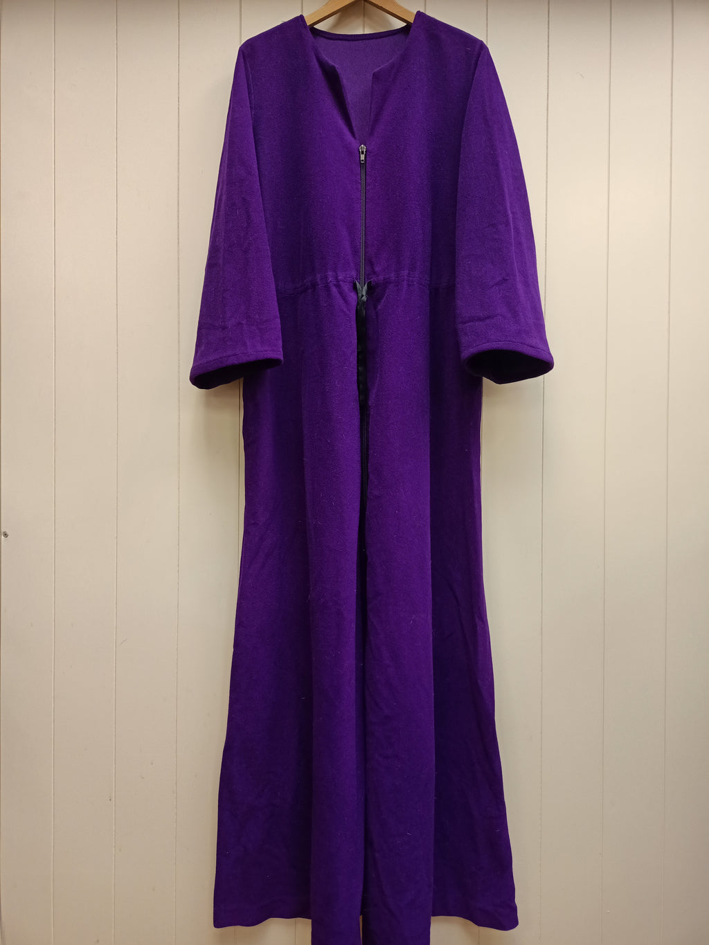 Vintage Purple Fleece Maxi Dress