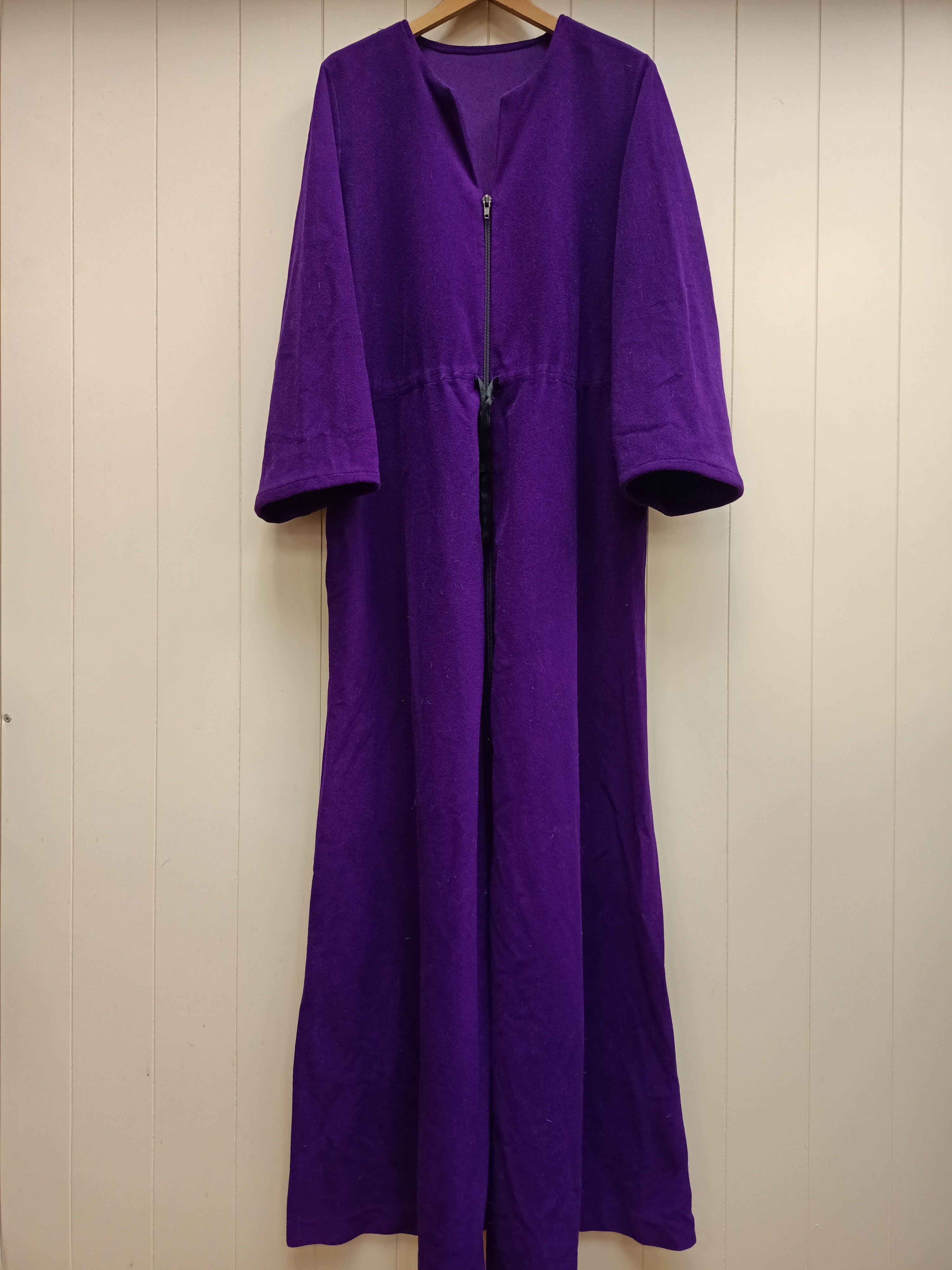 Vintage Purple Fleece Maxi Dress