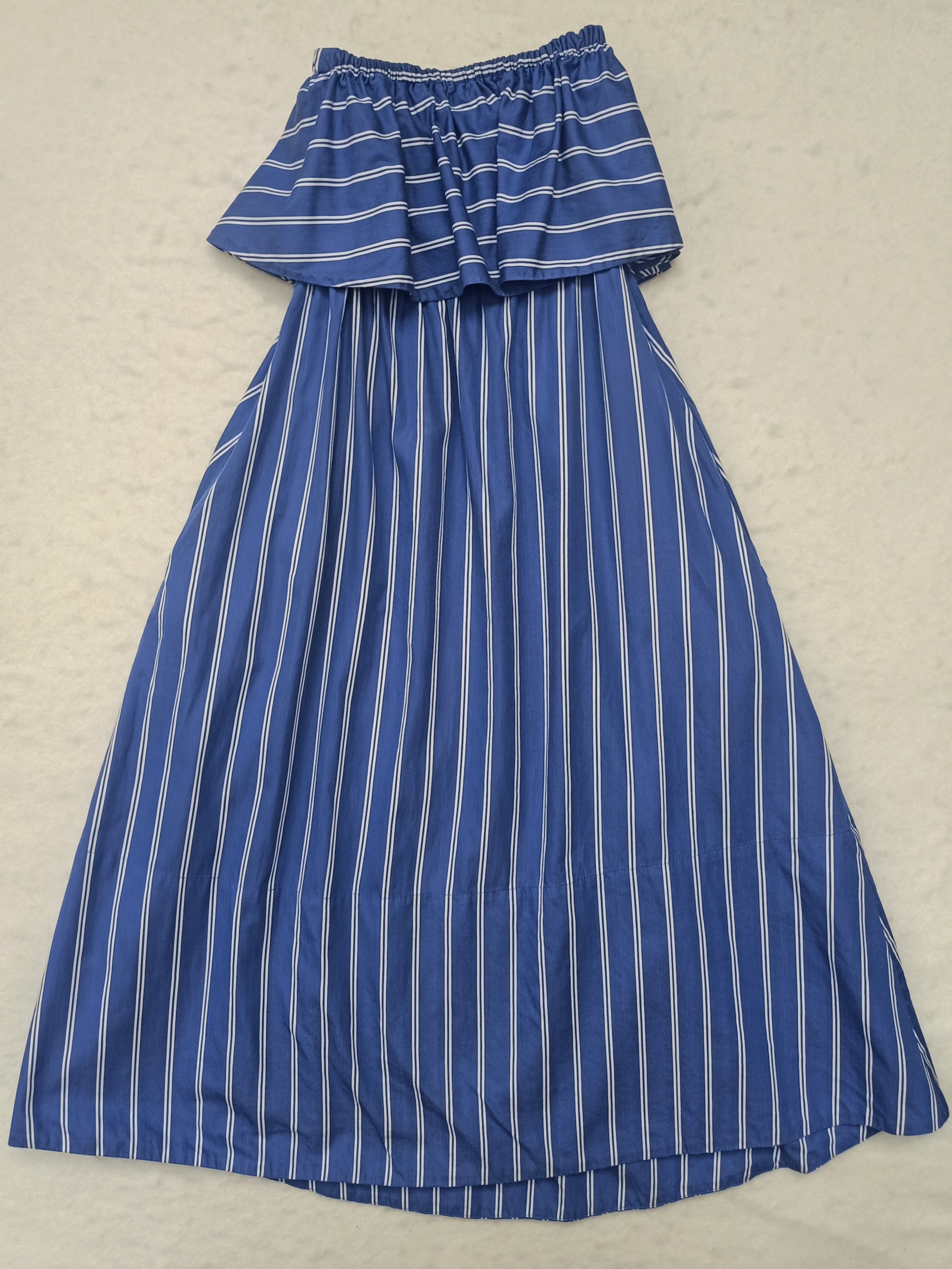 Seed Strapless Striped Dress