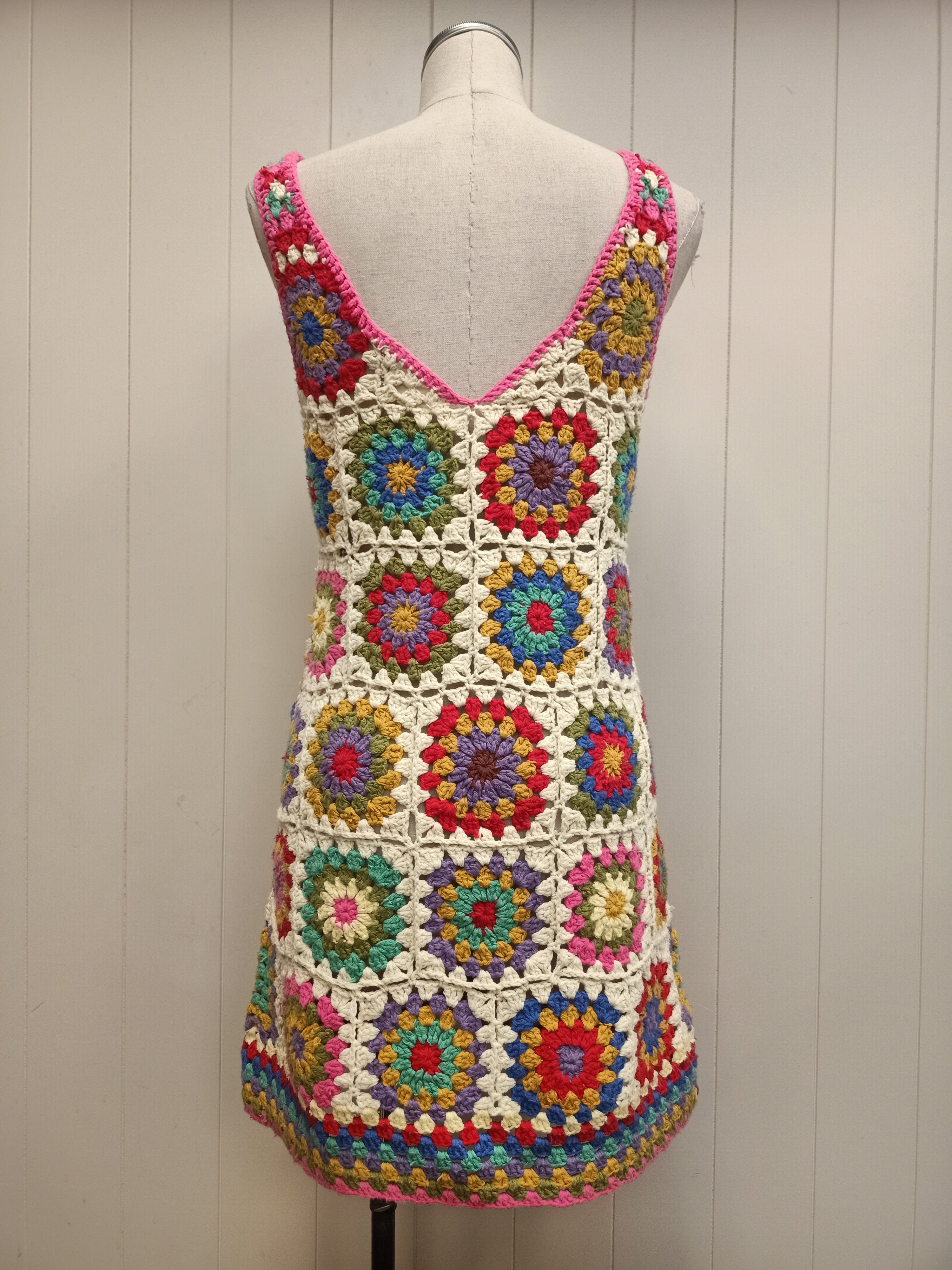 Ghanda Granny Square Crochet Dress