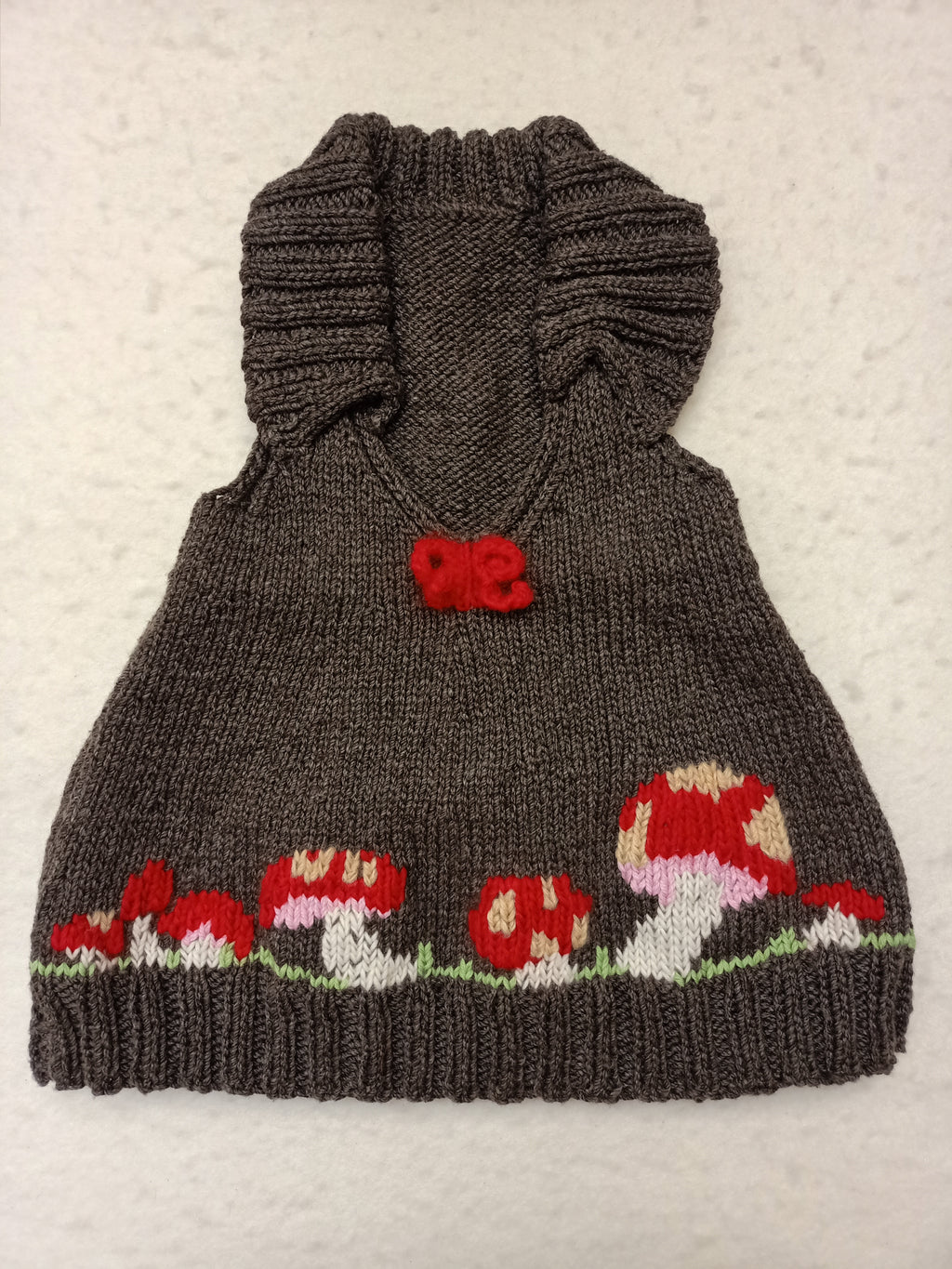 Vintage Mushroom Knit Sweater Vest