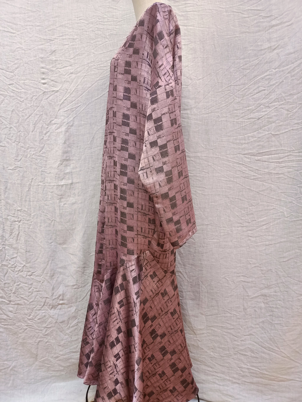 Vintage Textured Satin Dress