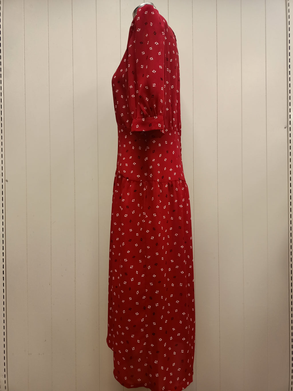 Vintage Leaf Chiffon Dress