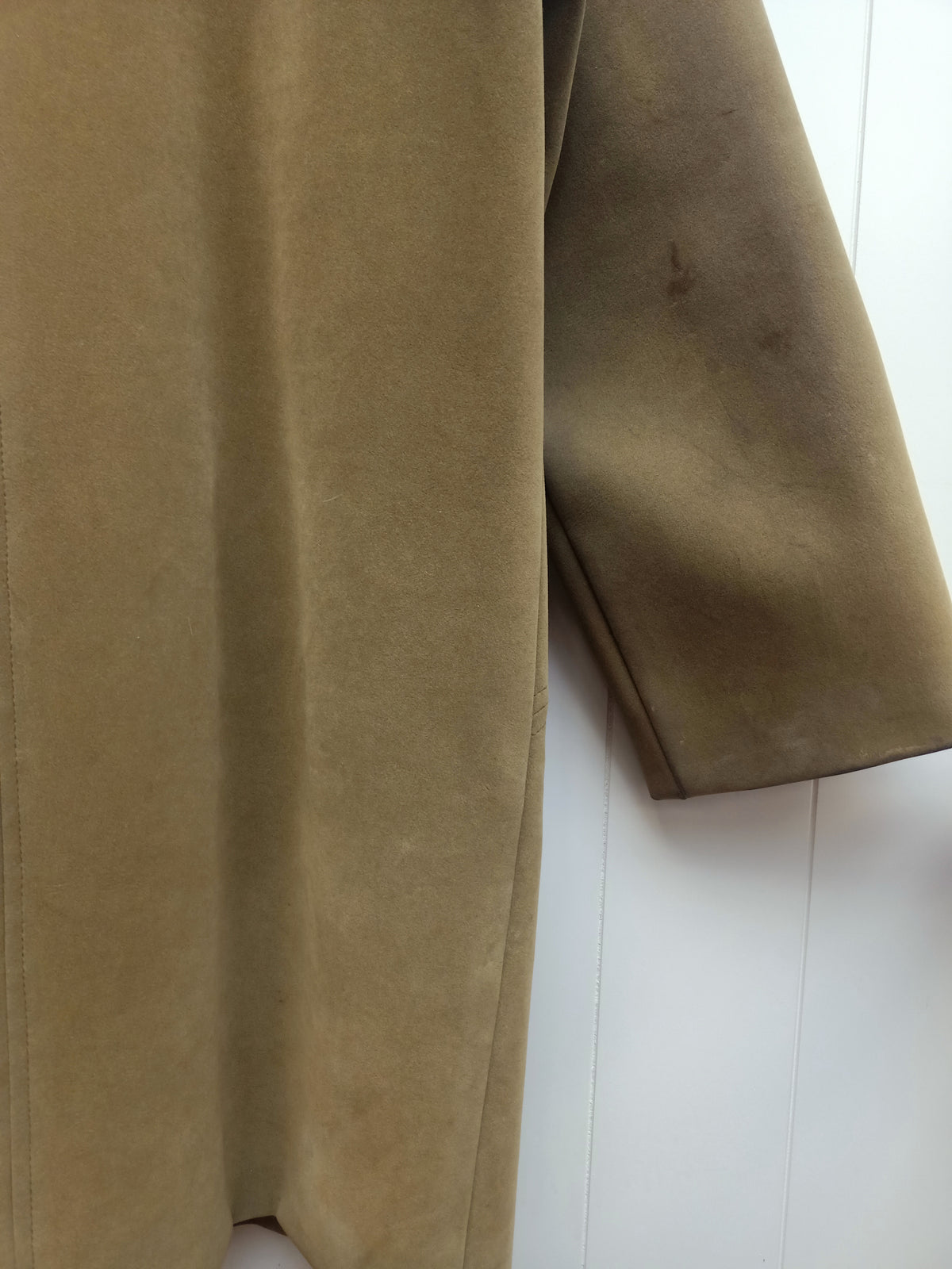 Vintage Wayfarer Green Faux Suede Coat