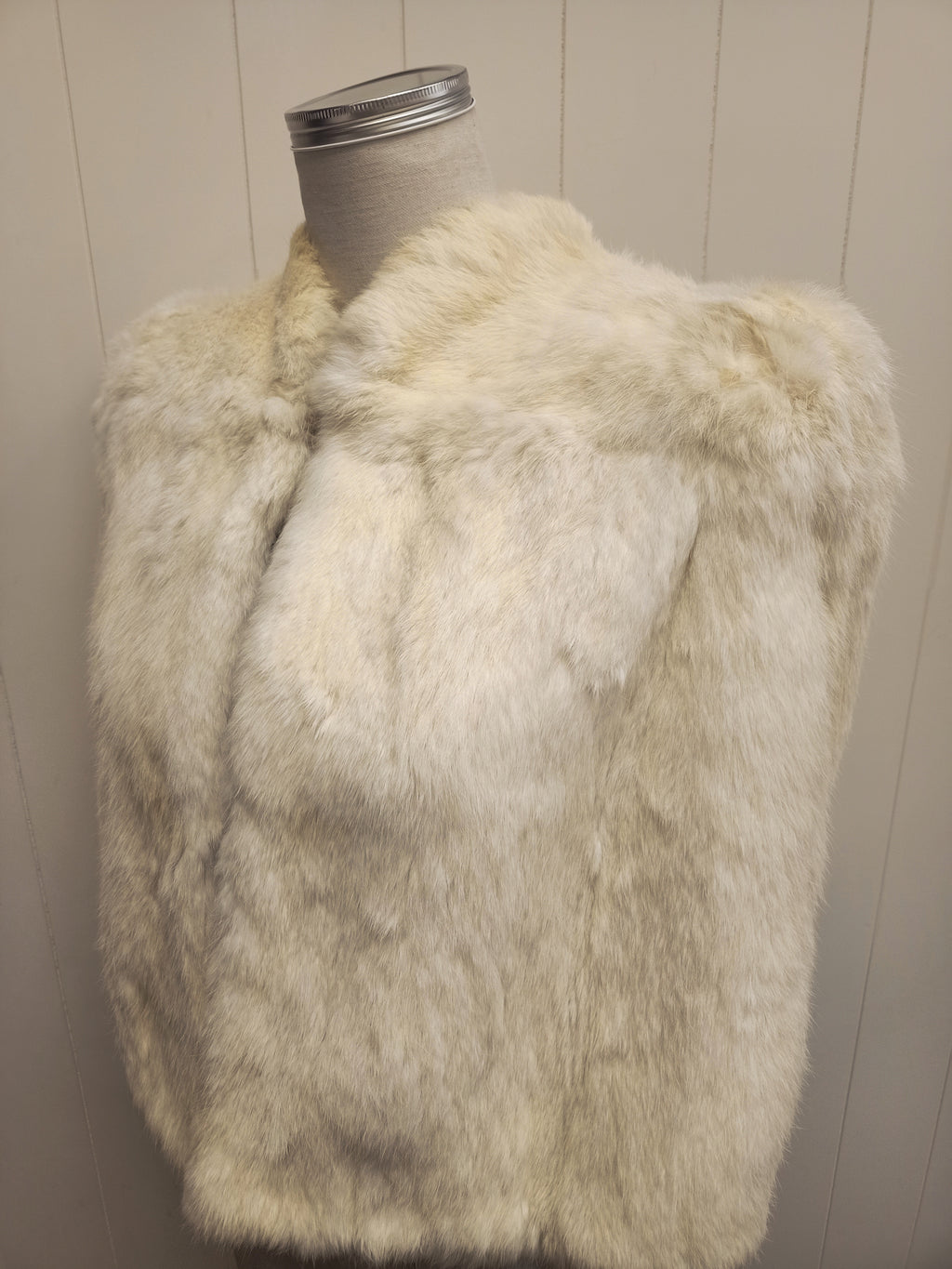 Vintage Cream Fur Cape