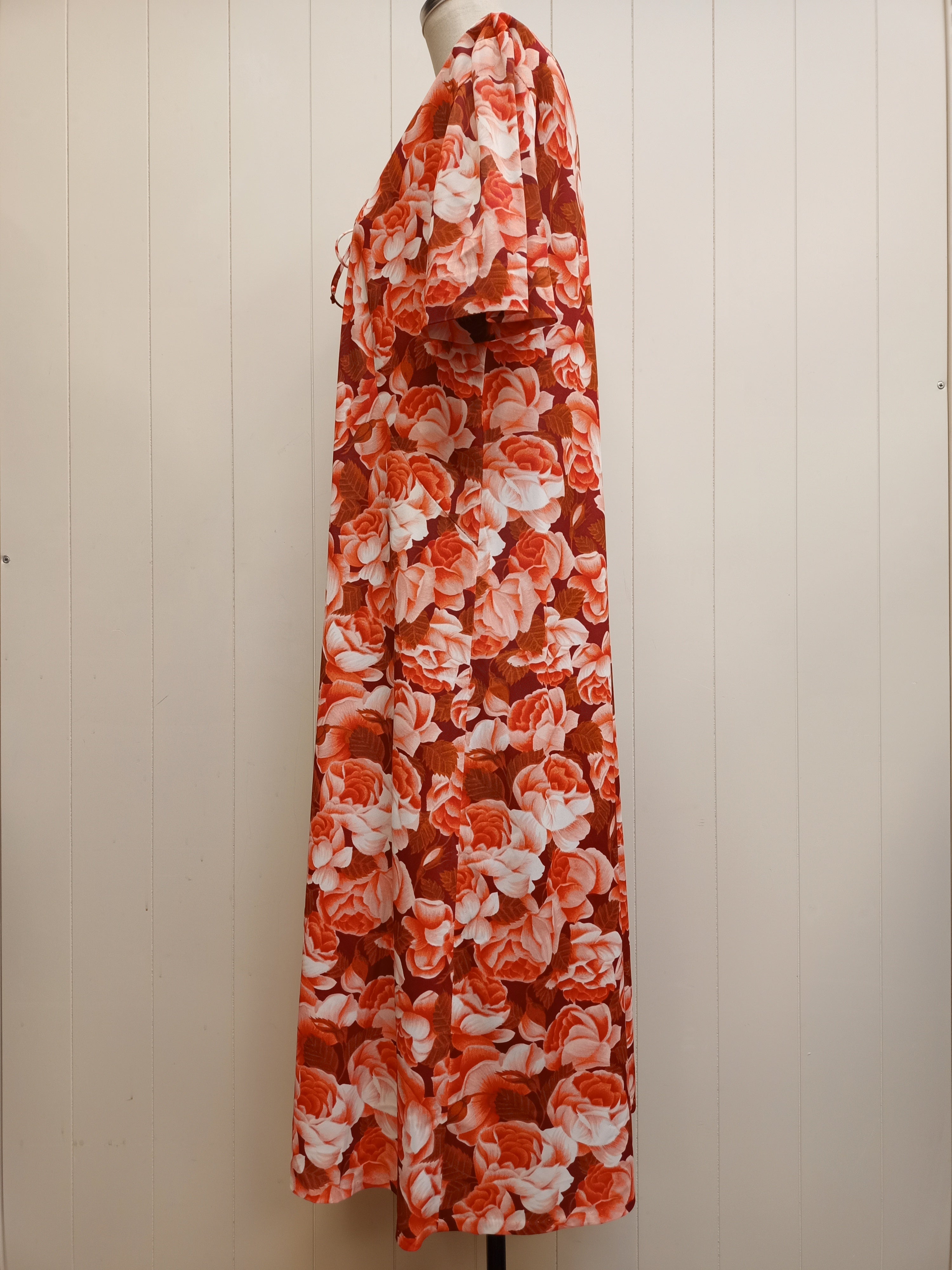 Vintage Terracotta Rose Dress