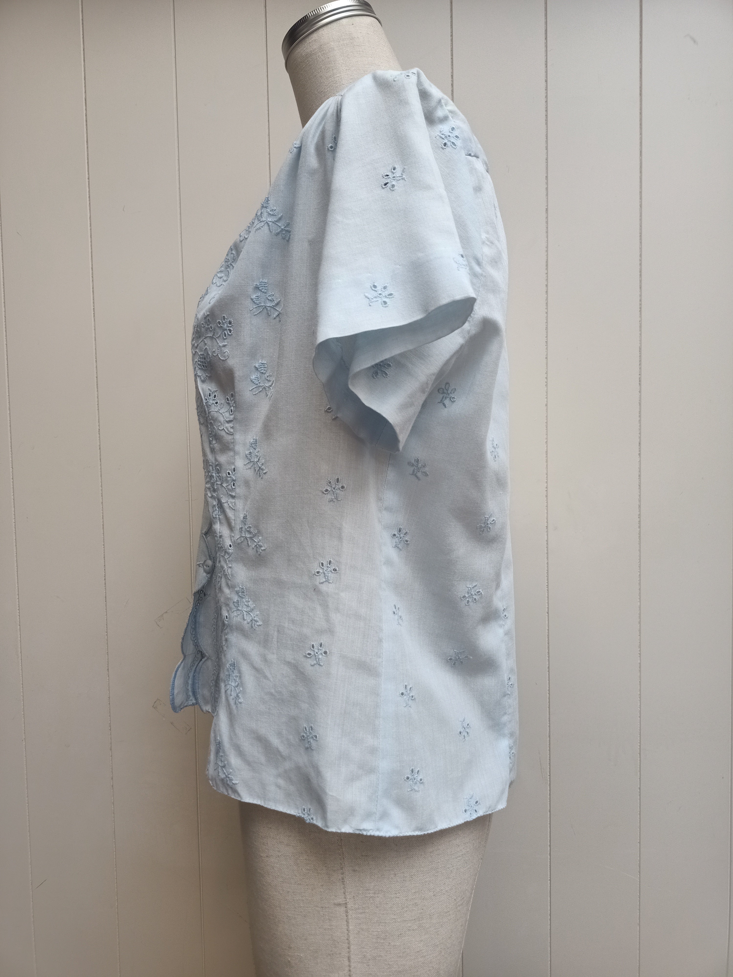 Vintage Pale Blue Anglaise Shirt