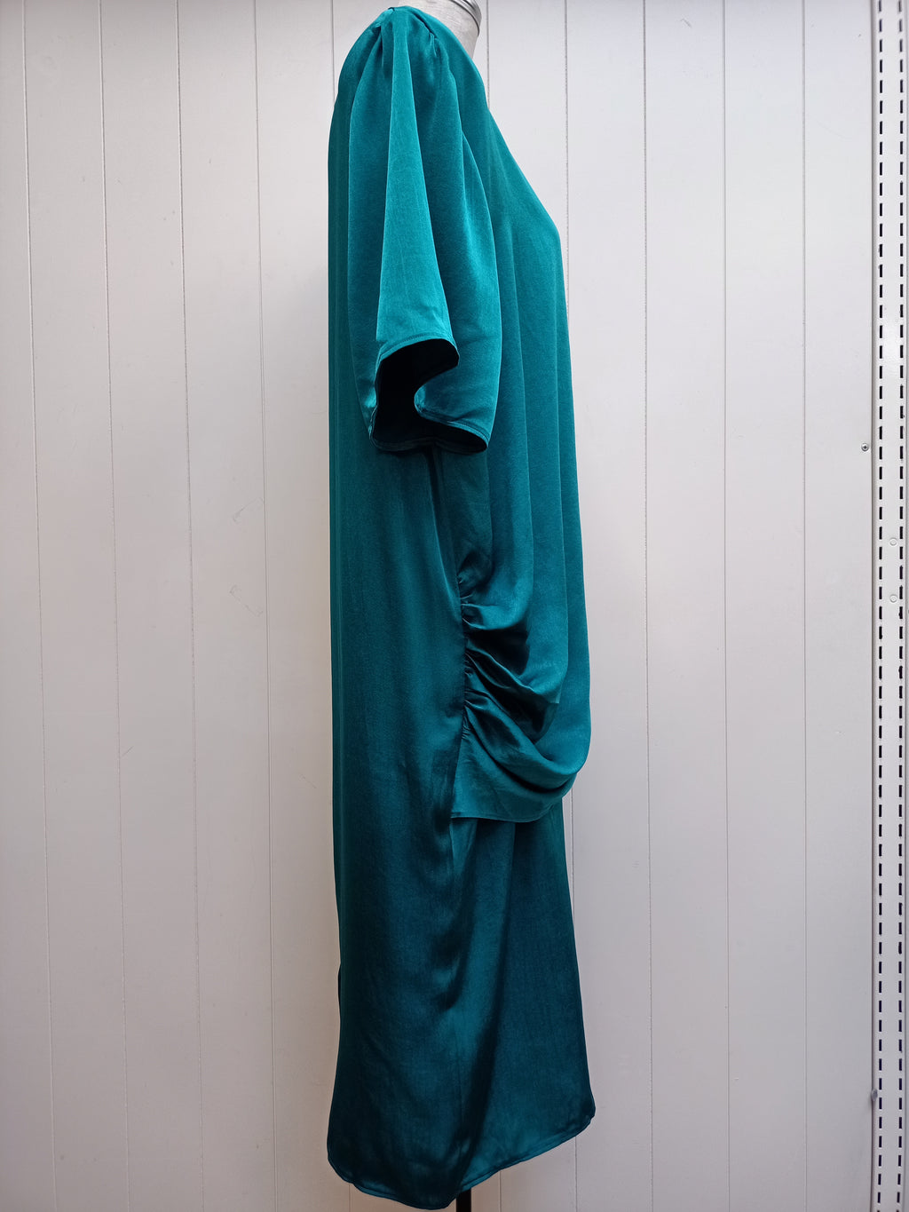 Vintage Teal Draped Dress