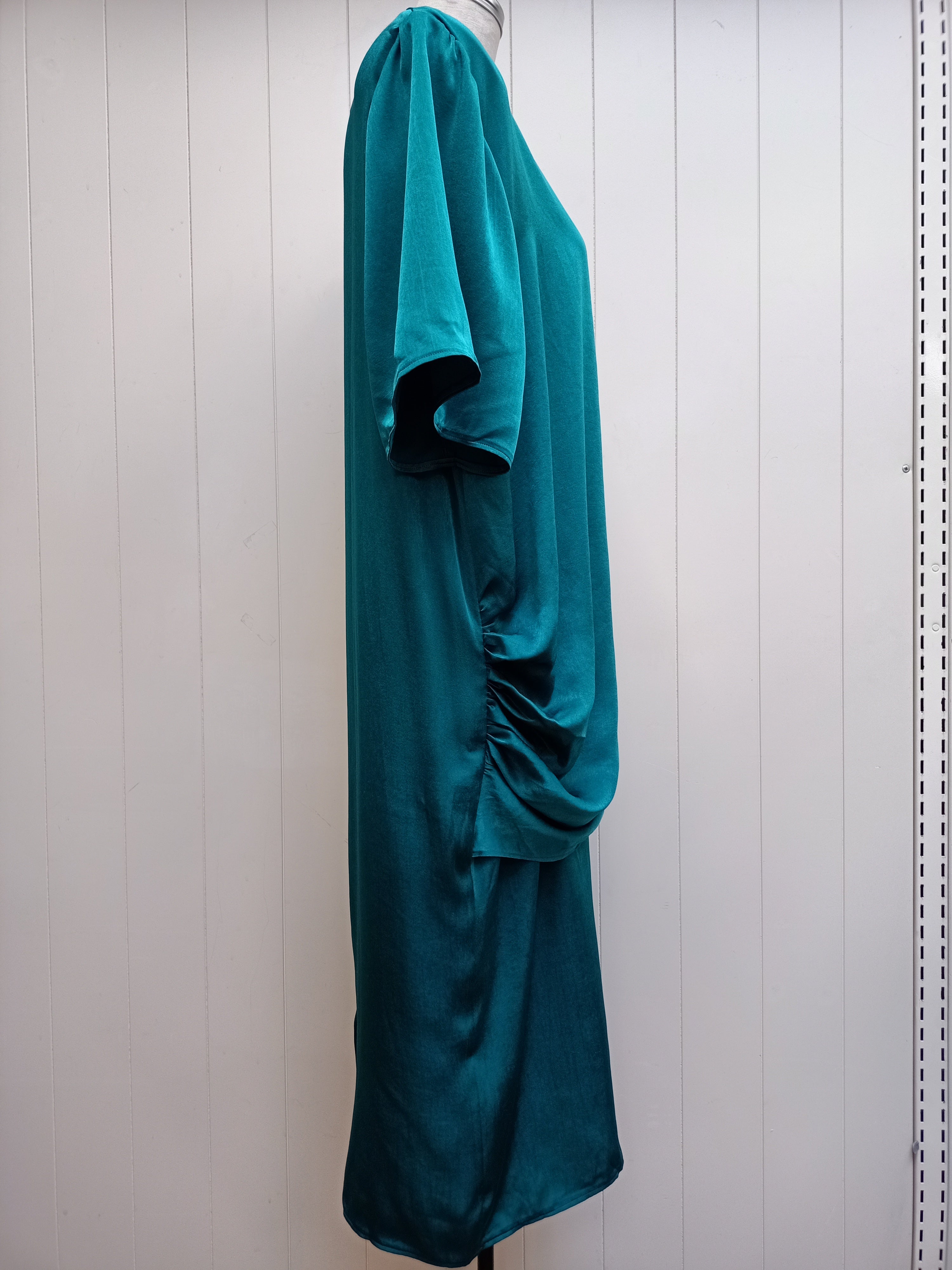 Vintage Teal Draped Dress