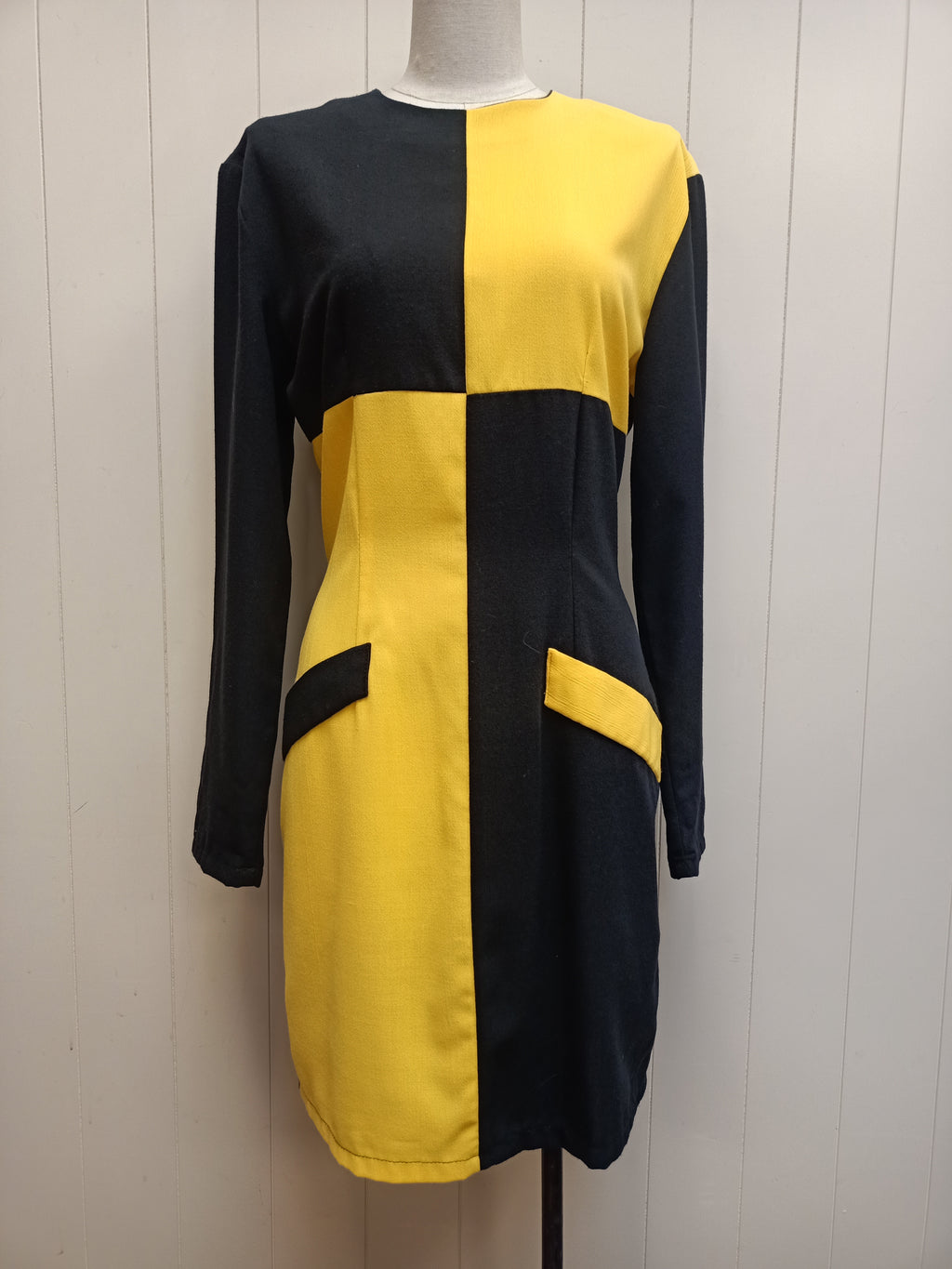 Vintage Paris Blues Colour Block Dress