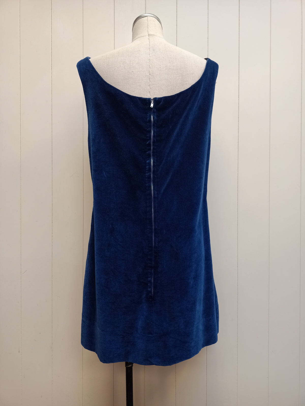 Vintage Blue Velvet Micro Dress