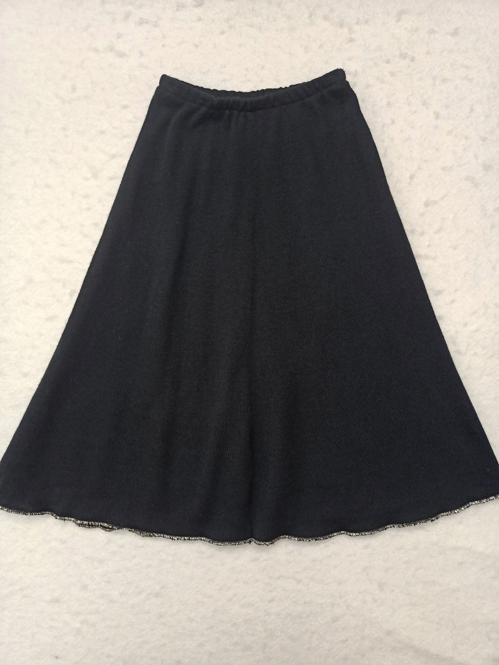 Vintage Black Gold Knit Skirt