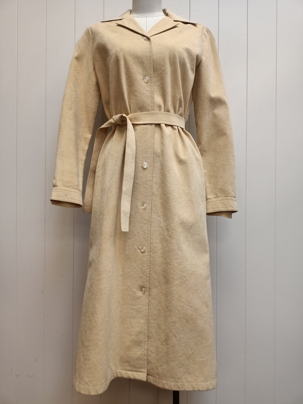 Vintage El-Jay Faux Suede Duster Dress
