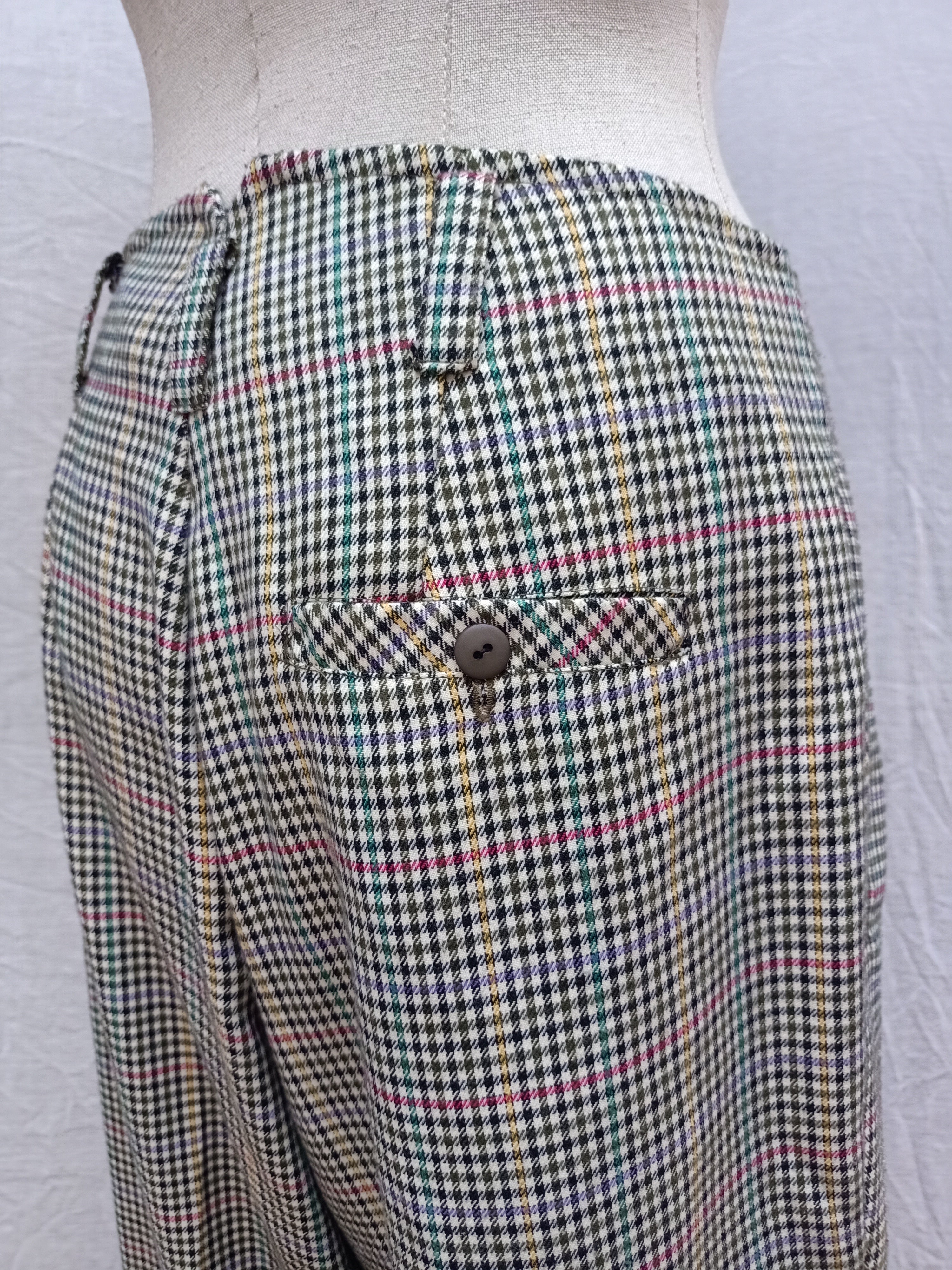 Vintage Hounstooth Plaid Pants