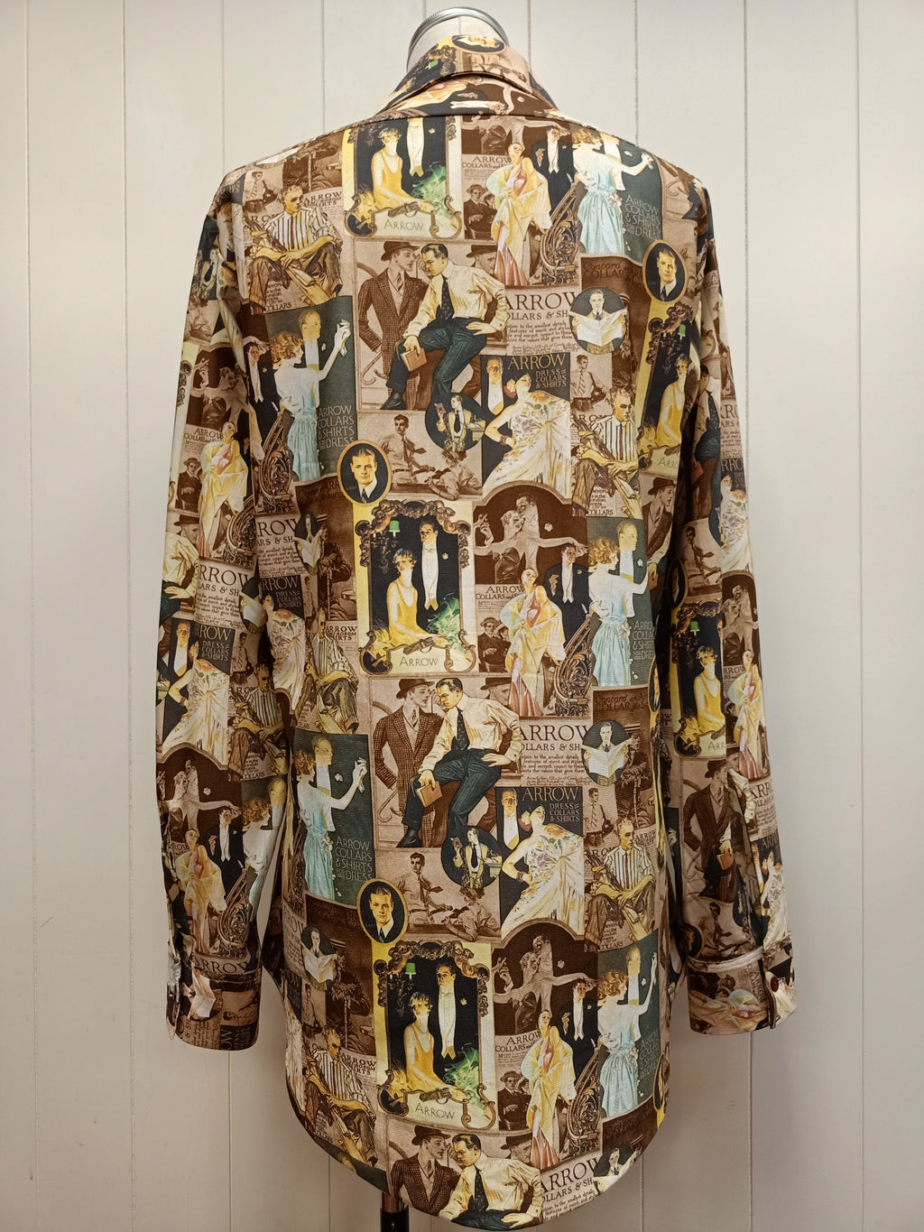 Vintage Mens Hardy Amies Collage Shirt