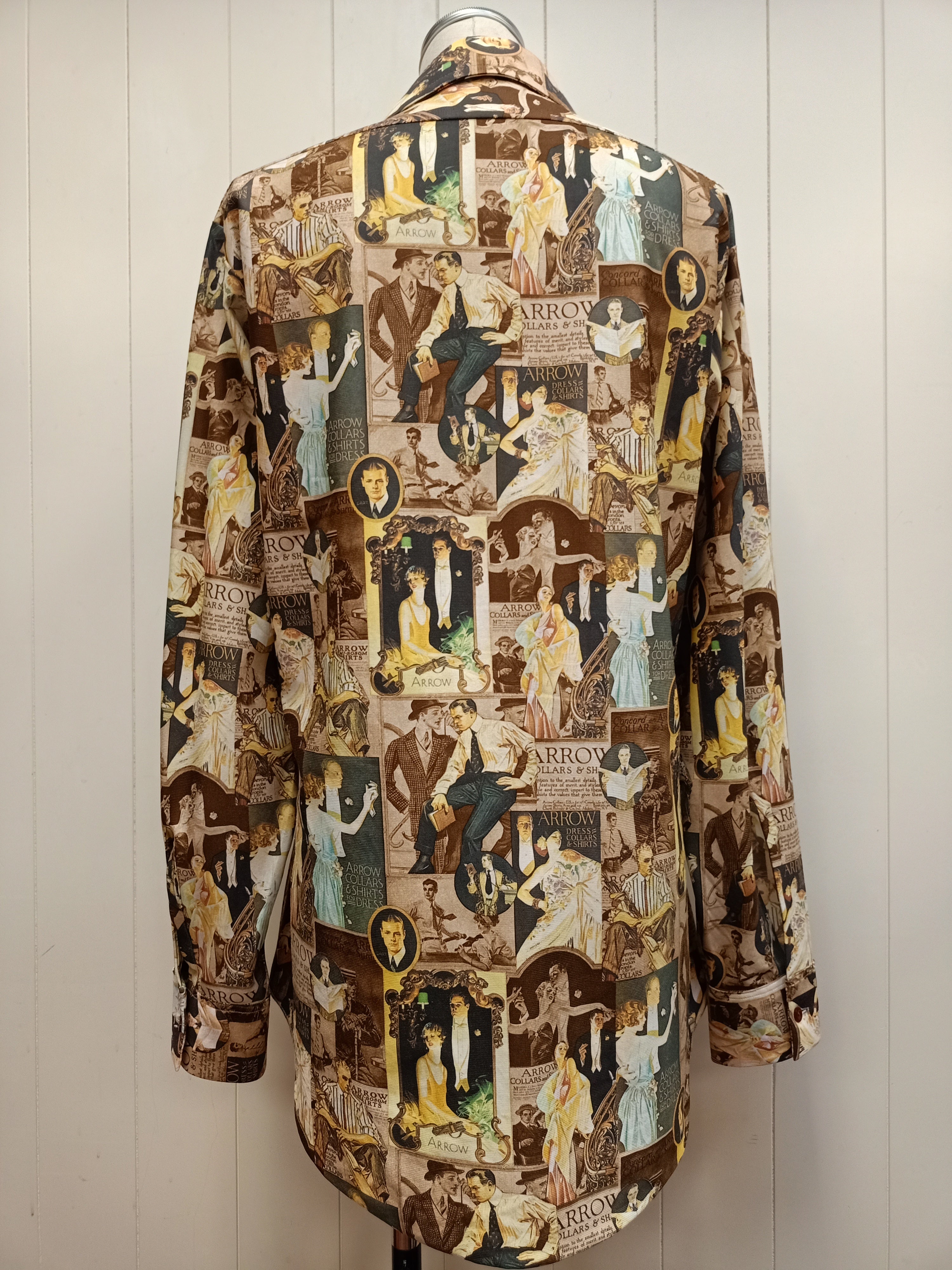 Vintage Mens Hardy Amies Collage Shirt