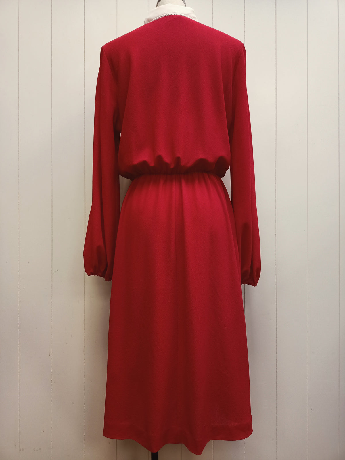 Vintage Norman Hartnell Berry Red Dress