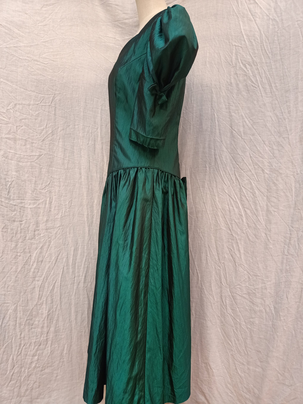 Vintage Satin Puff Dress