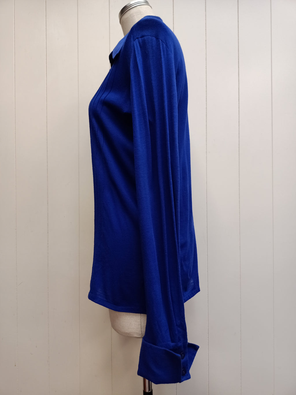 Vintage Knitted Fashion Blue Shirt