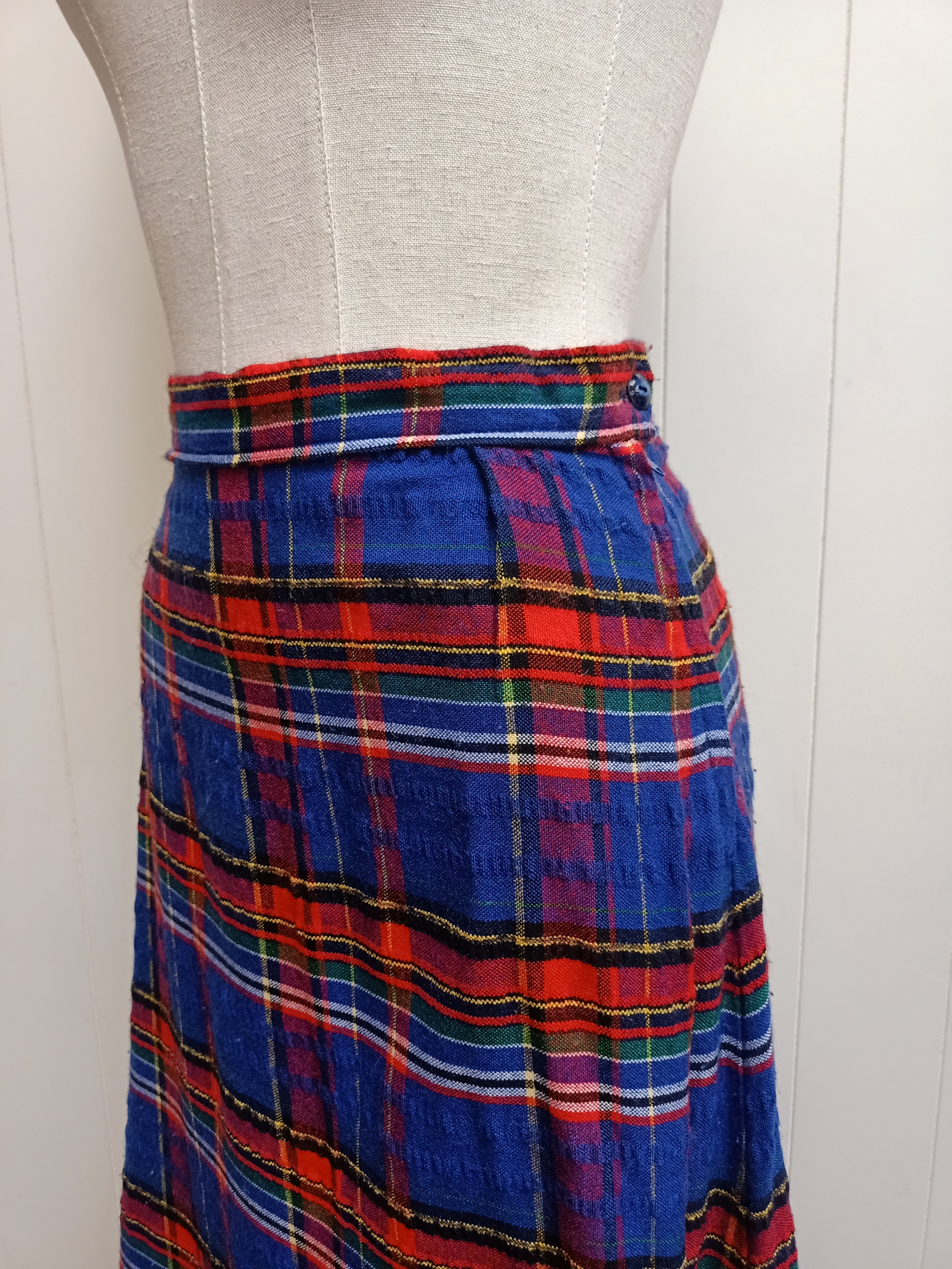 Vintage Hager Tartan Maxi Skirt