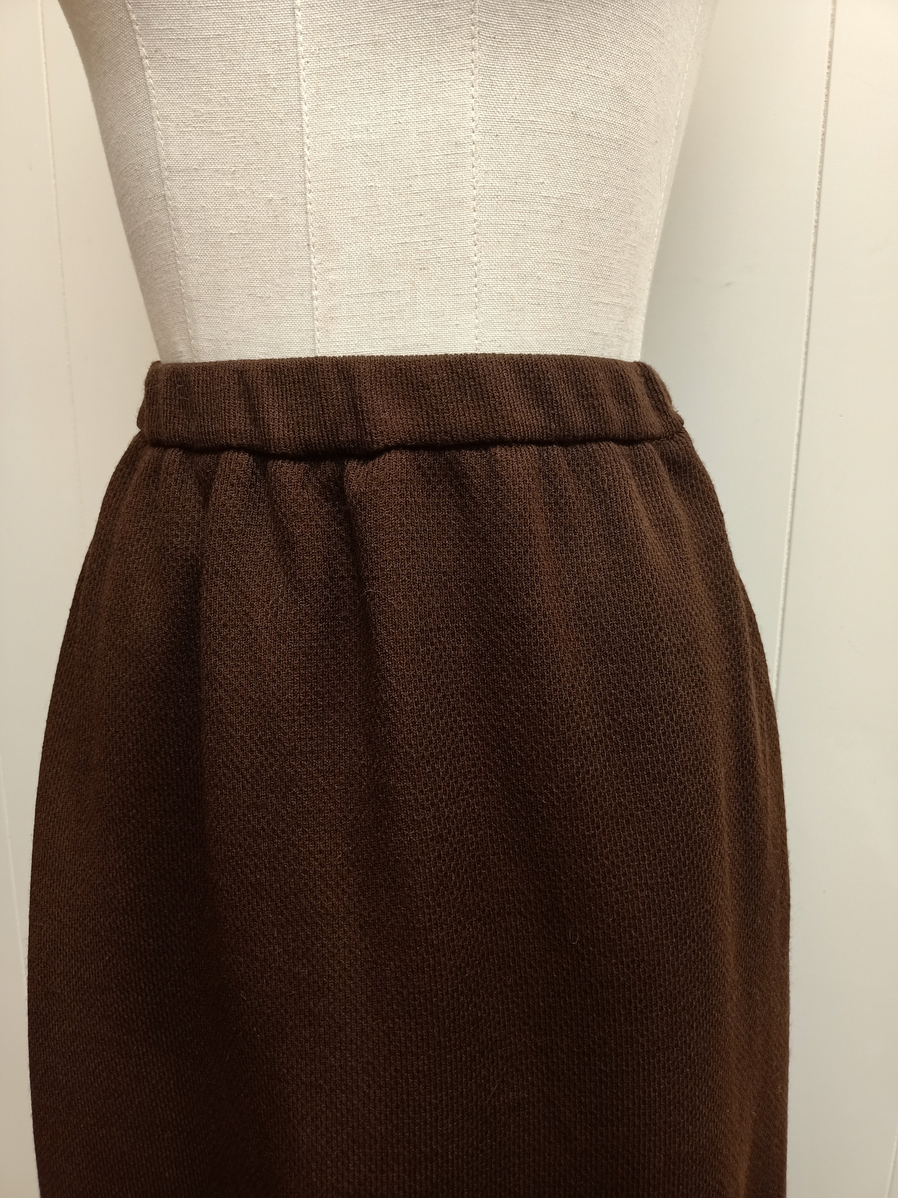 Vintage St Michael Brown Knit Skirt