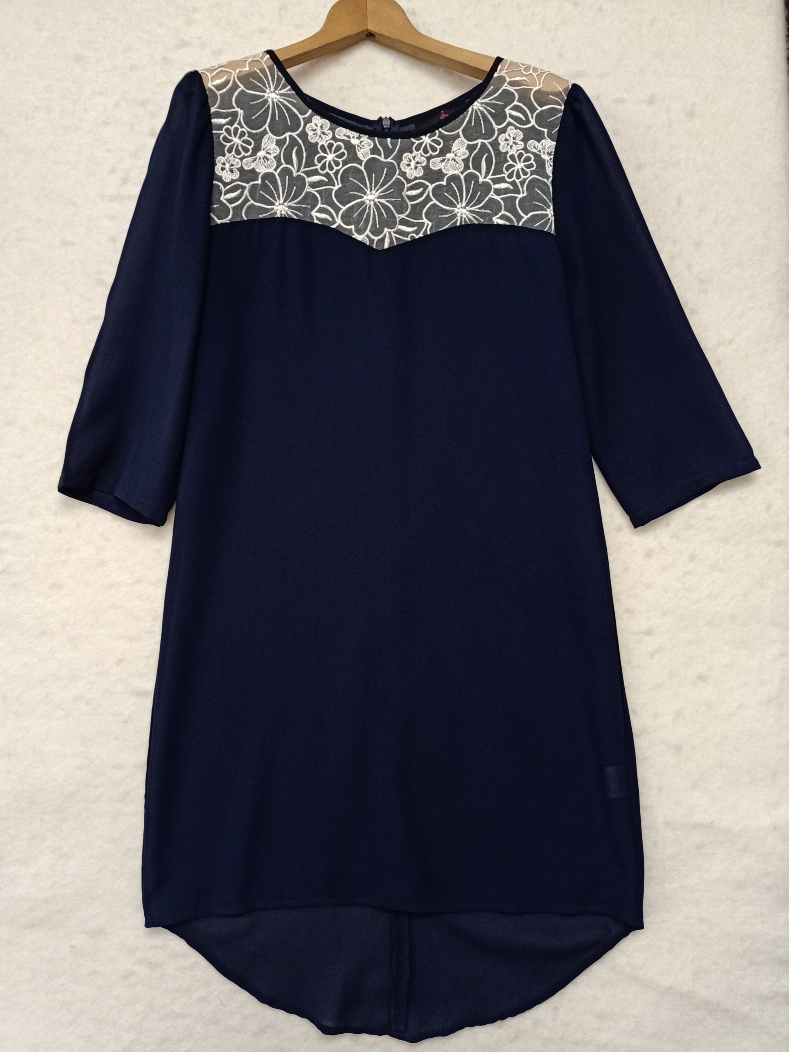 Augustine Navy Chiffon Dress