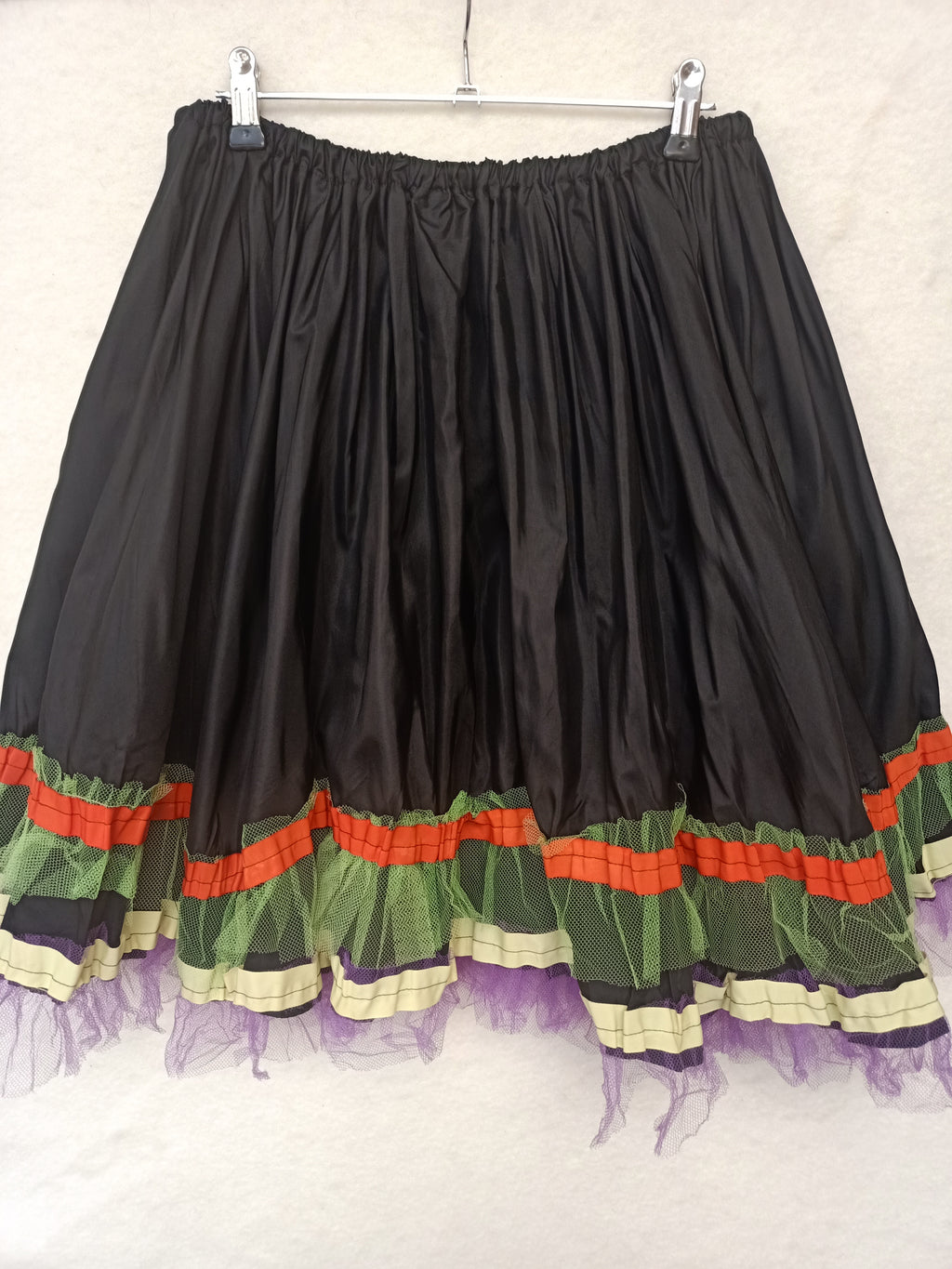 Vintage Black and Neon Skirt