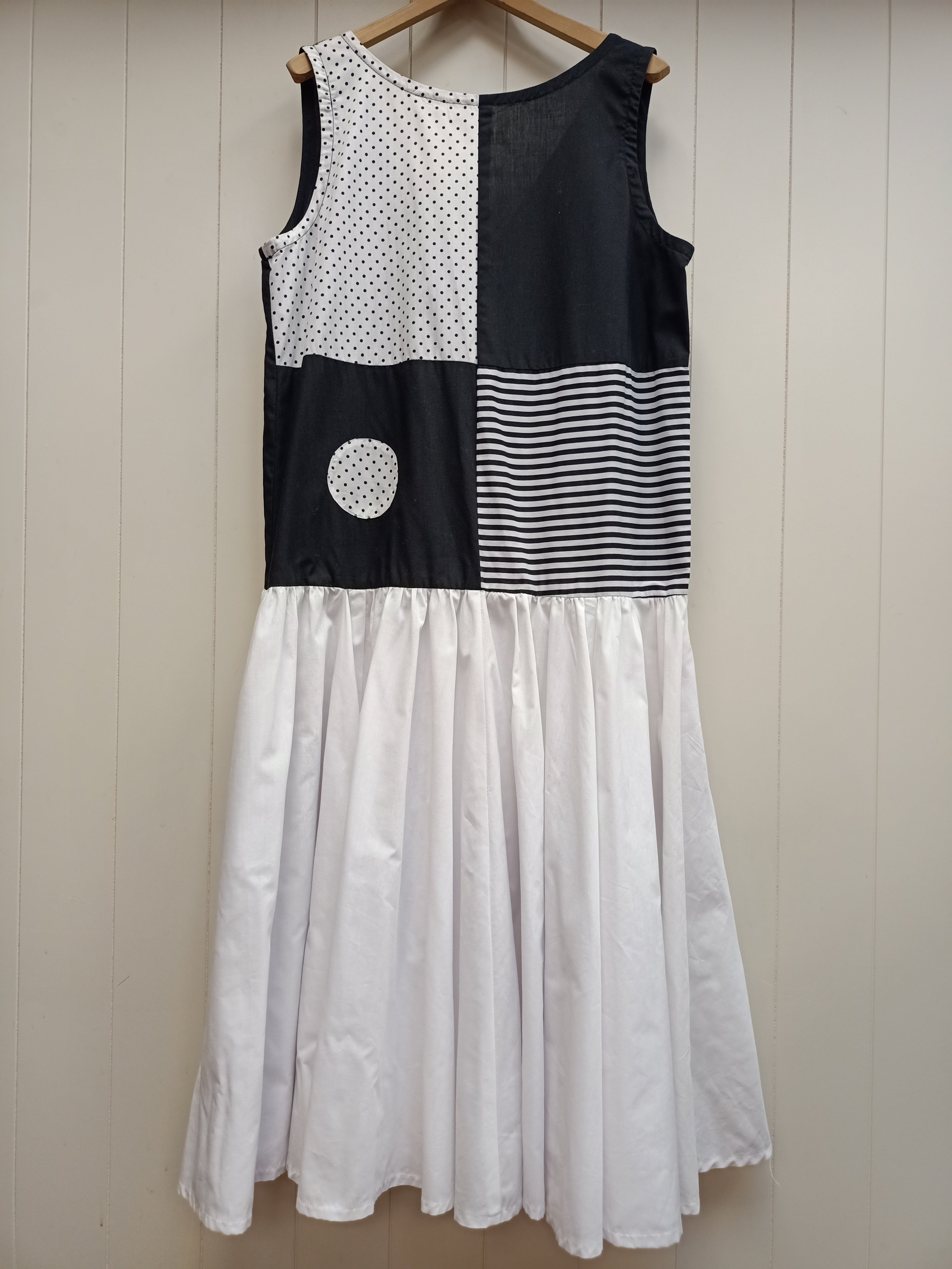 Vintage Geometric Patchwork Dress