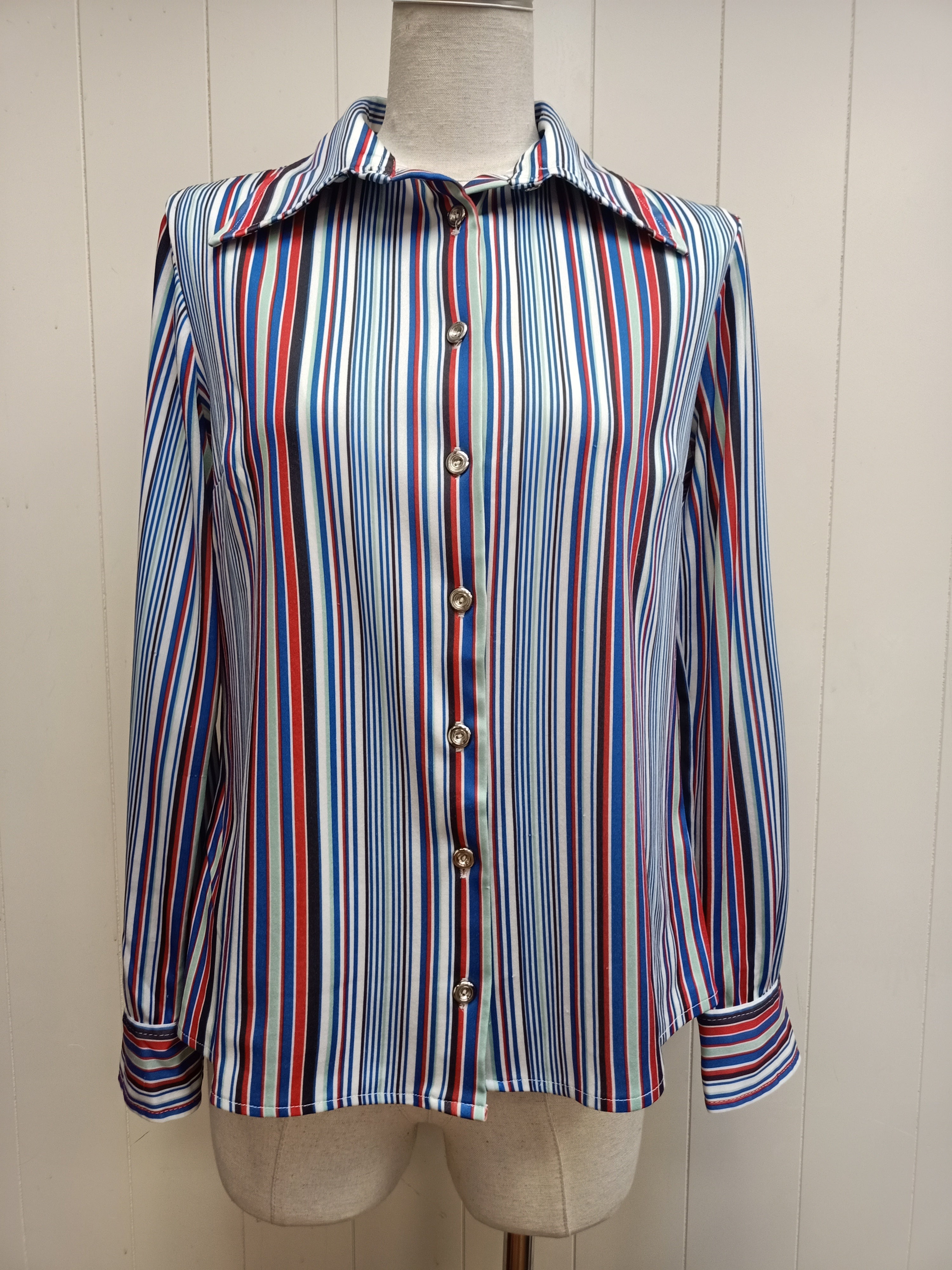 Vintage Striped Button Up Shirt