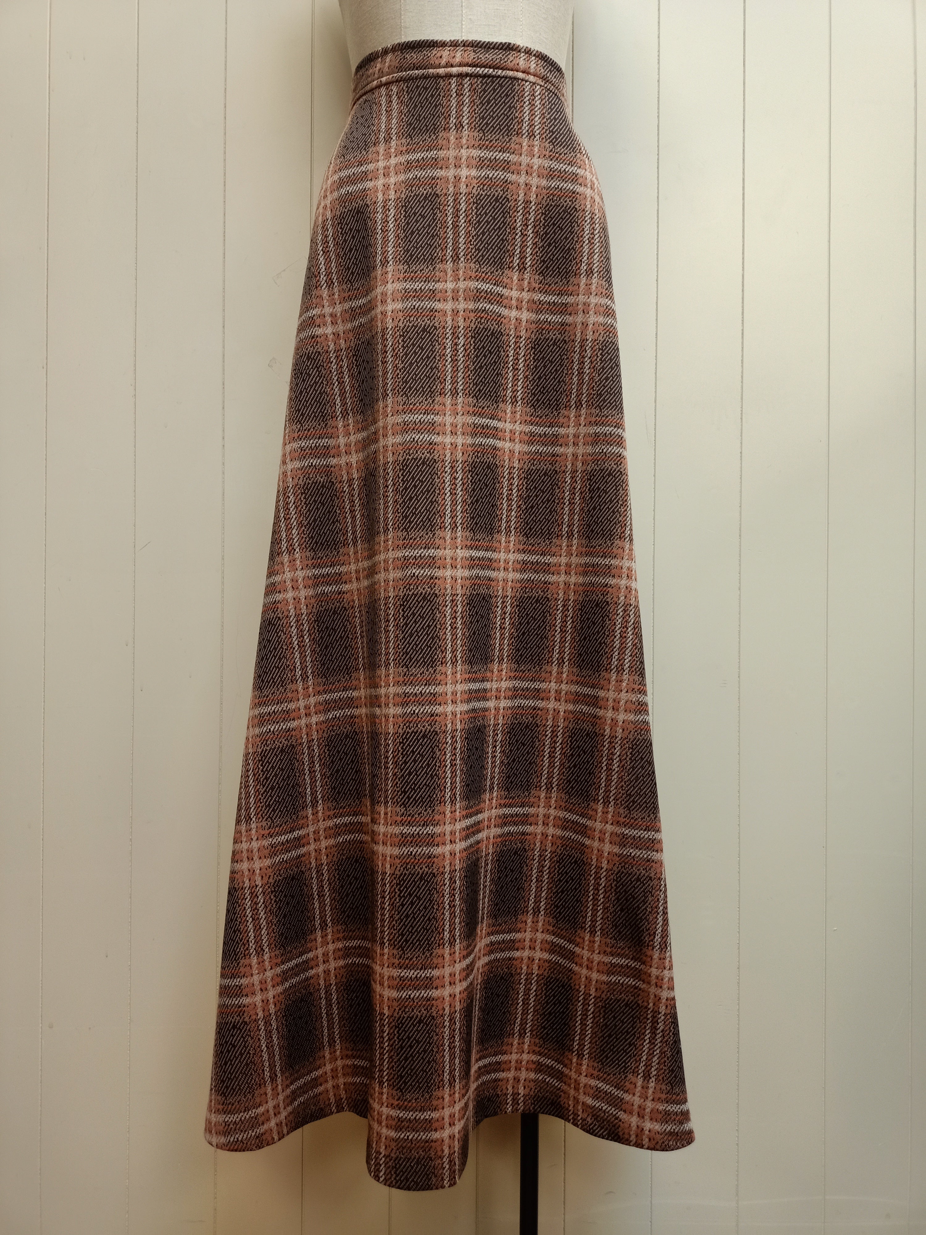 Vintage Michelle Plaid Maxi Skirt