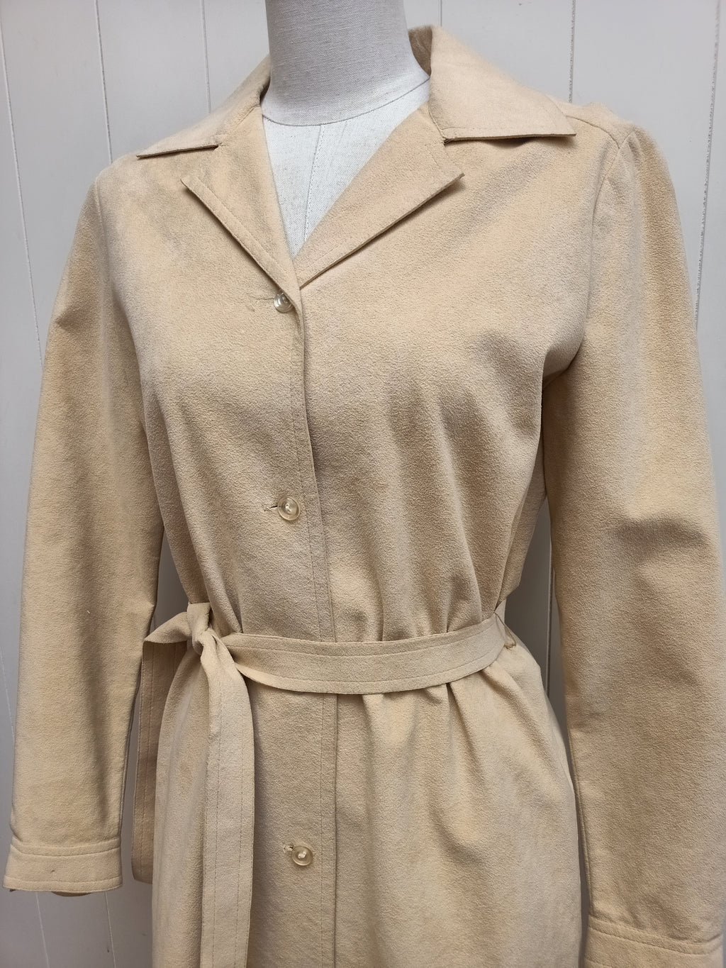 Vintage El-Jay Faux Suede Duster Dress