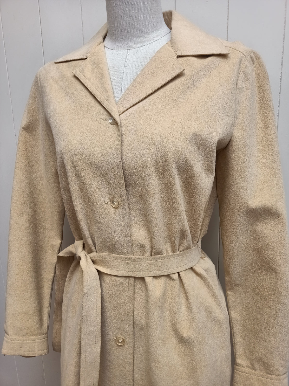 Vintage El-Jay Faux Suede Duster Dress