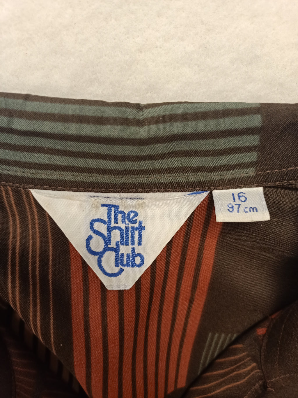 Vintage The Shirt Club Abstract Stripe Shirt