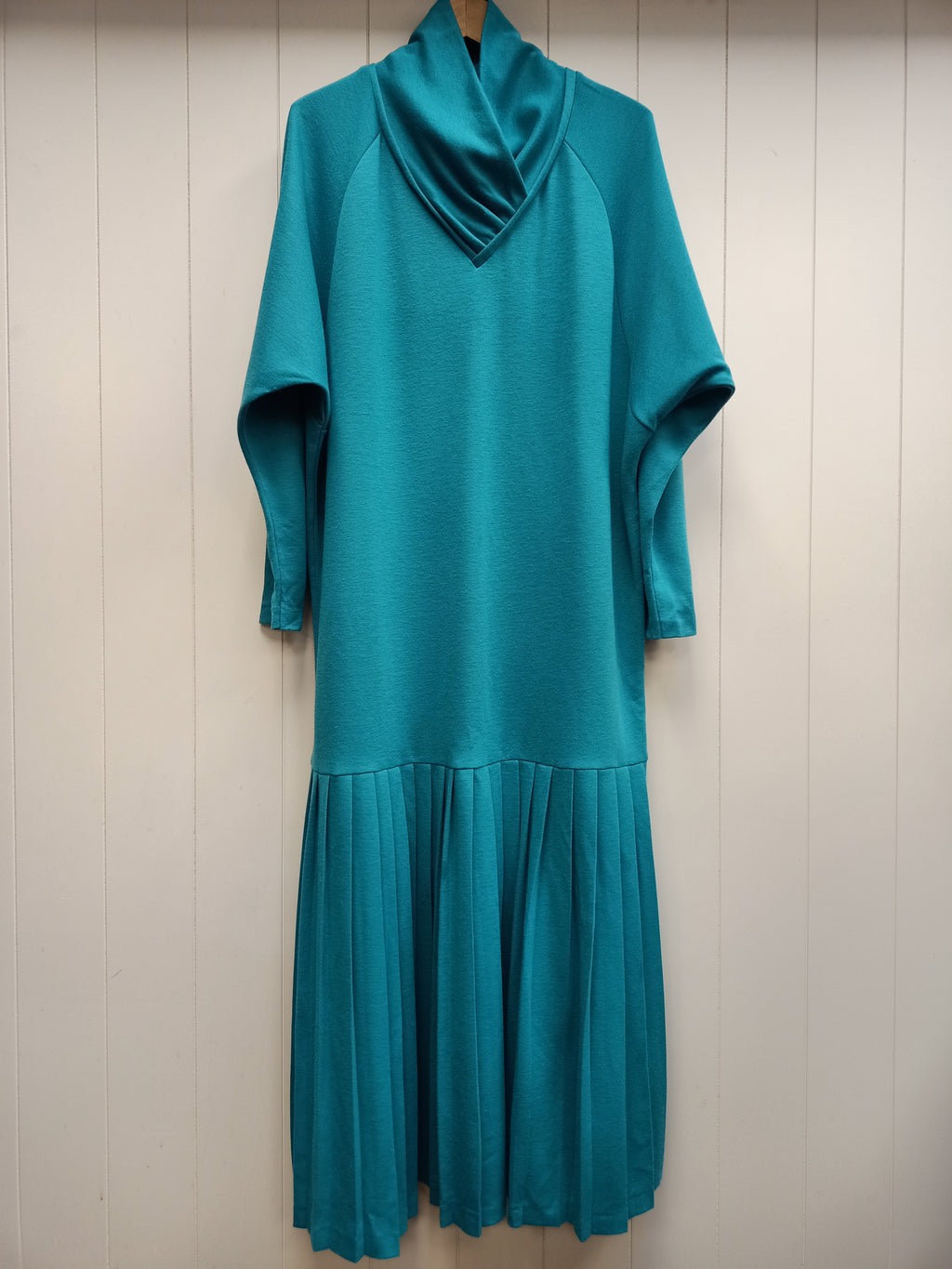 Vintage Teal Drop Waist Dress
